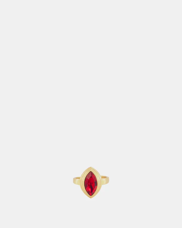 PRE ORDER - NODALETO X JULIETTA PETAL TOE RING RED RUBY made by NODALETO