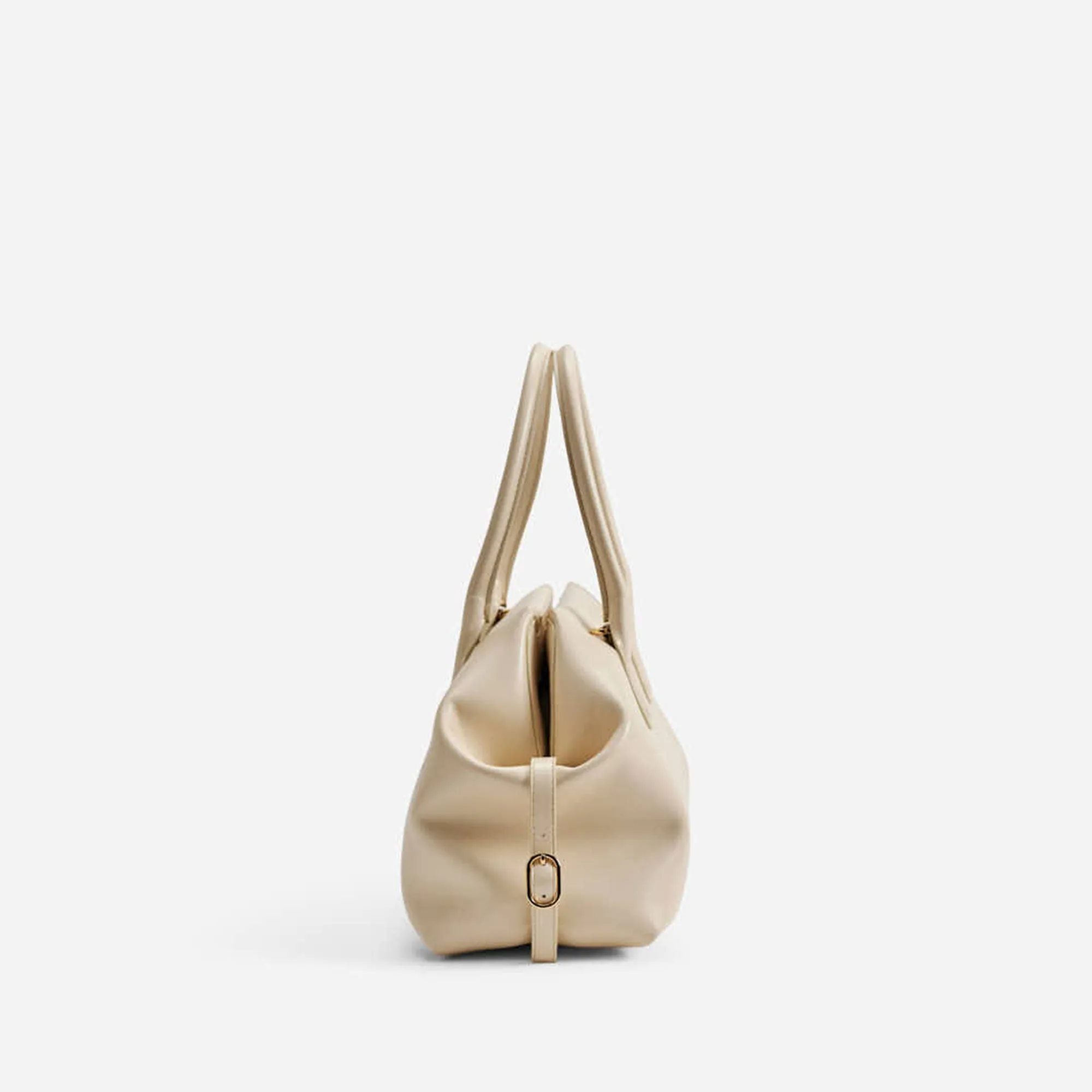 TALIA TRUNK MEDIUM VEGAN FABRIC BUTTER CREAM sold by THEMOIRÃ product image thumbnail 3