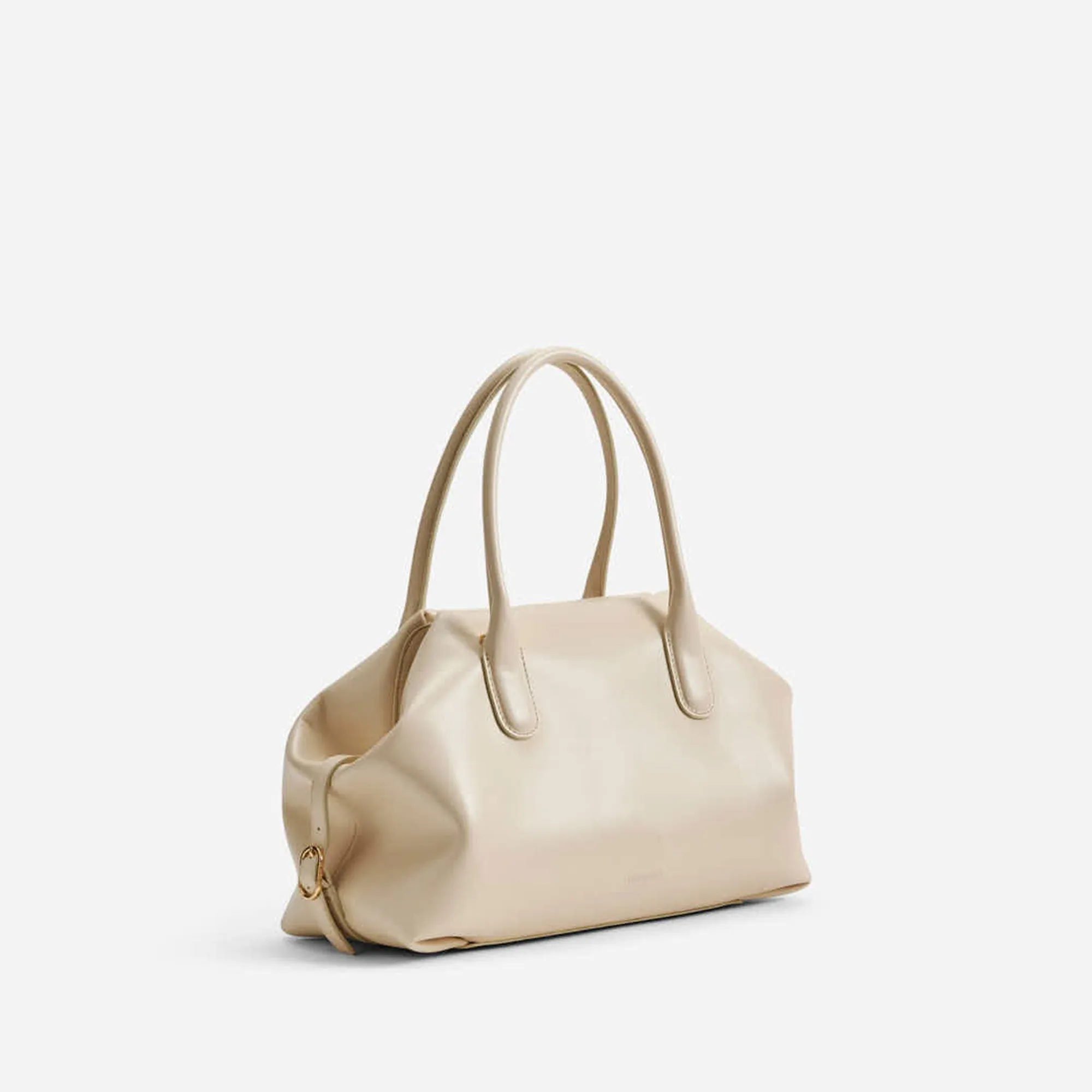 TALIA TRUNK MEDIUM VEGAN FABRIC BUTTER CREAM sold by THEMOIRÃ product image thumbnail 2