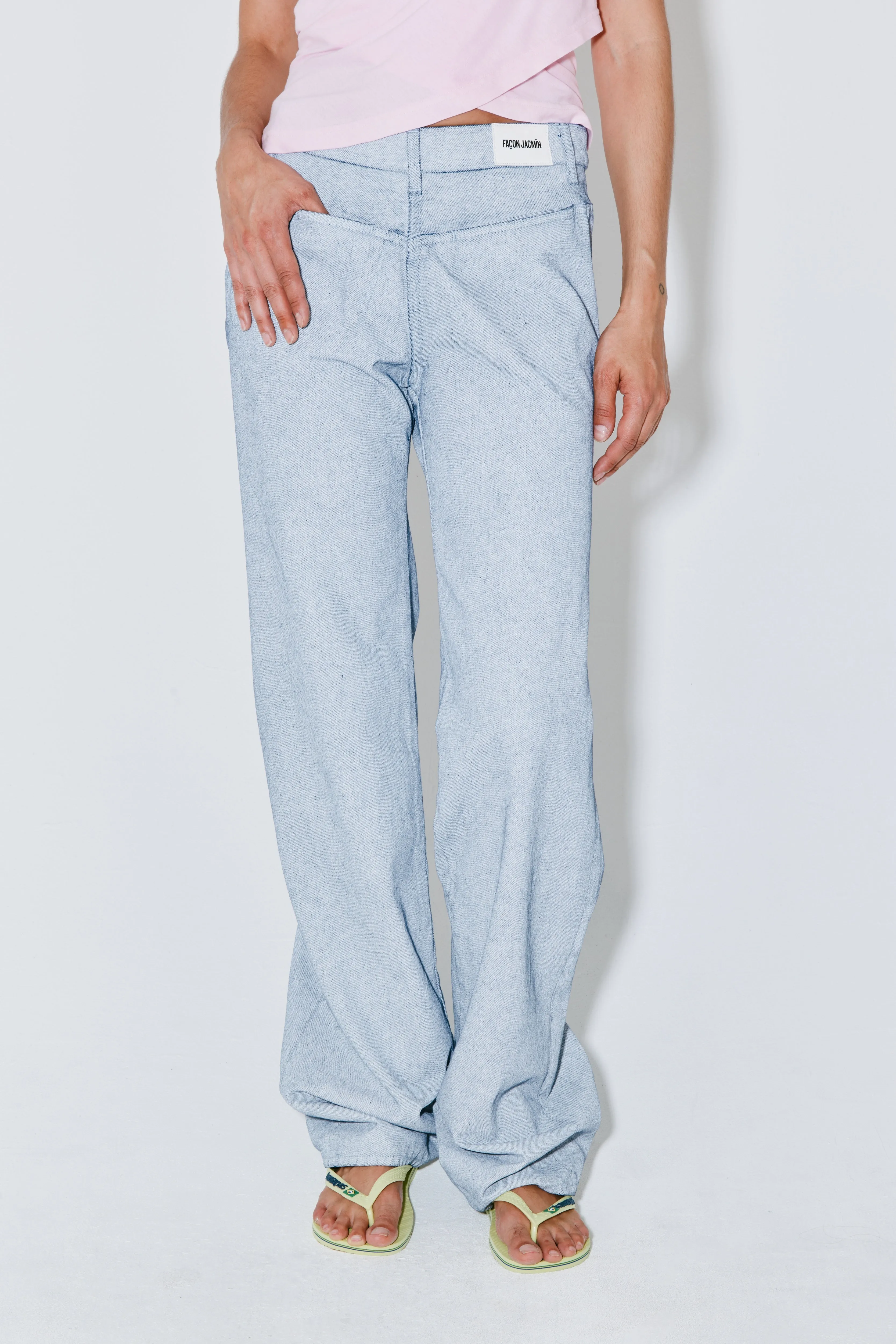 PETERSON pants white on blue sold by FAÃON JACMIN product image thumbnail 2