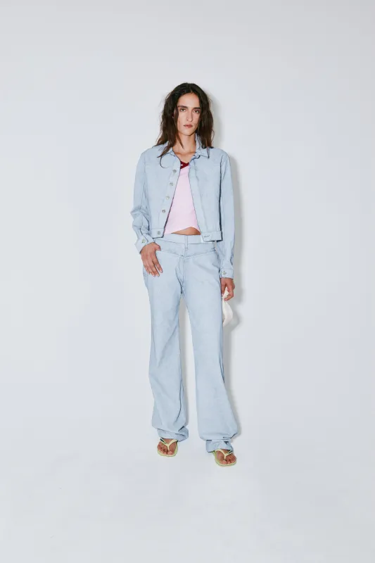 PETERSON pants white on blue made by FAÃON JACMIN