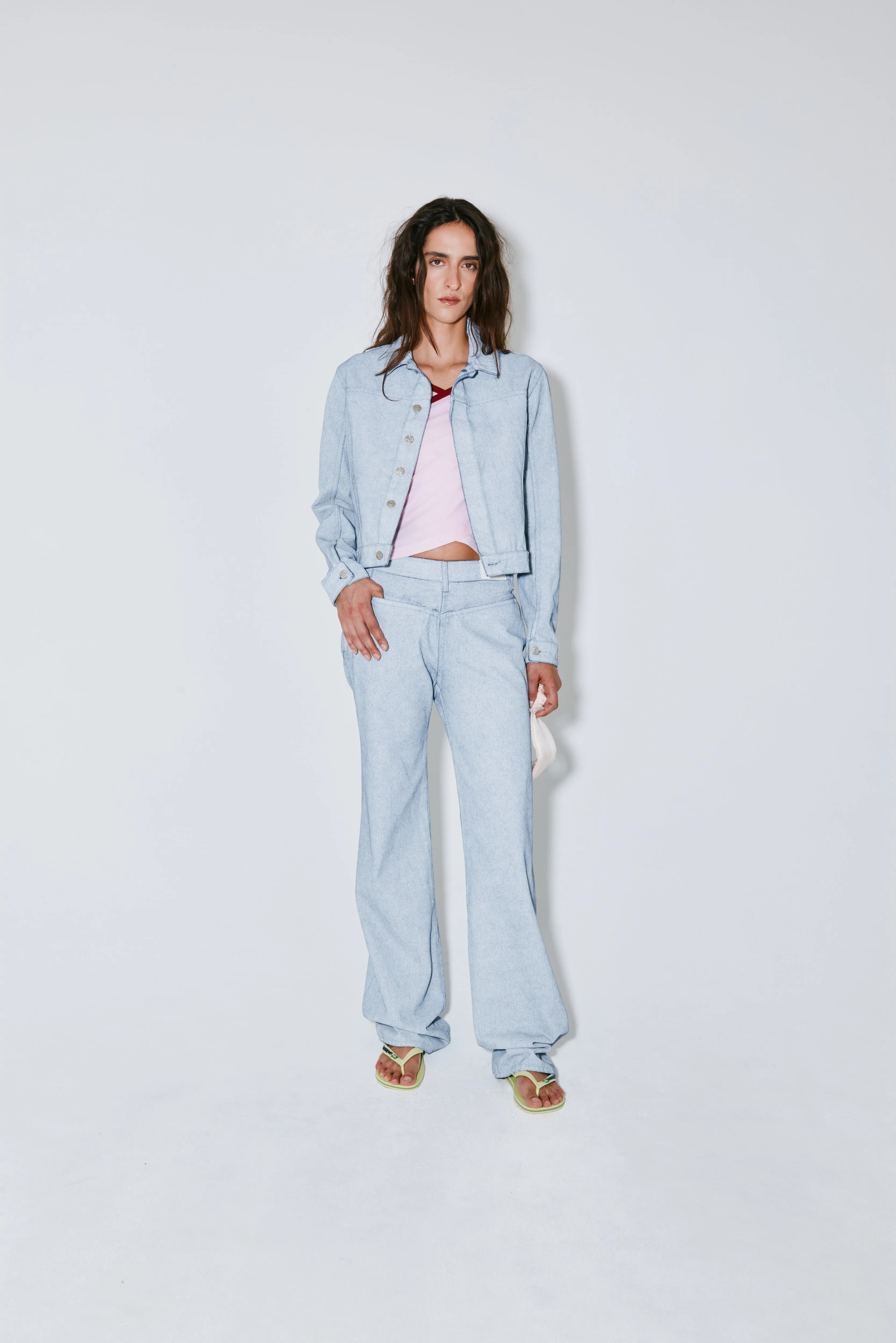 PETERSON pants white on blue sold by FAÃON JACMIN