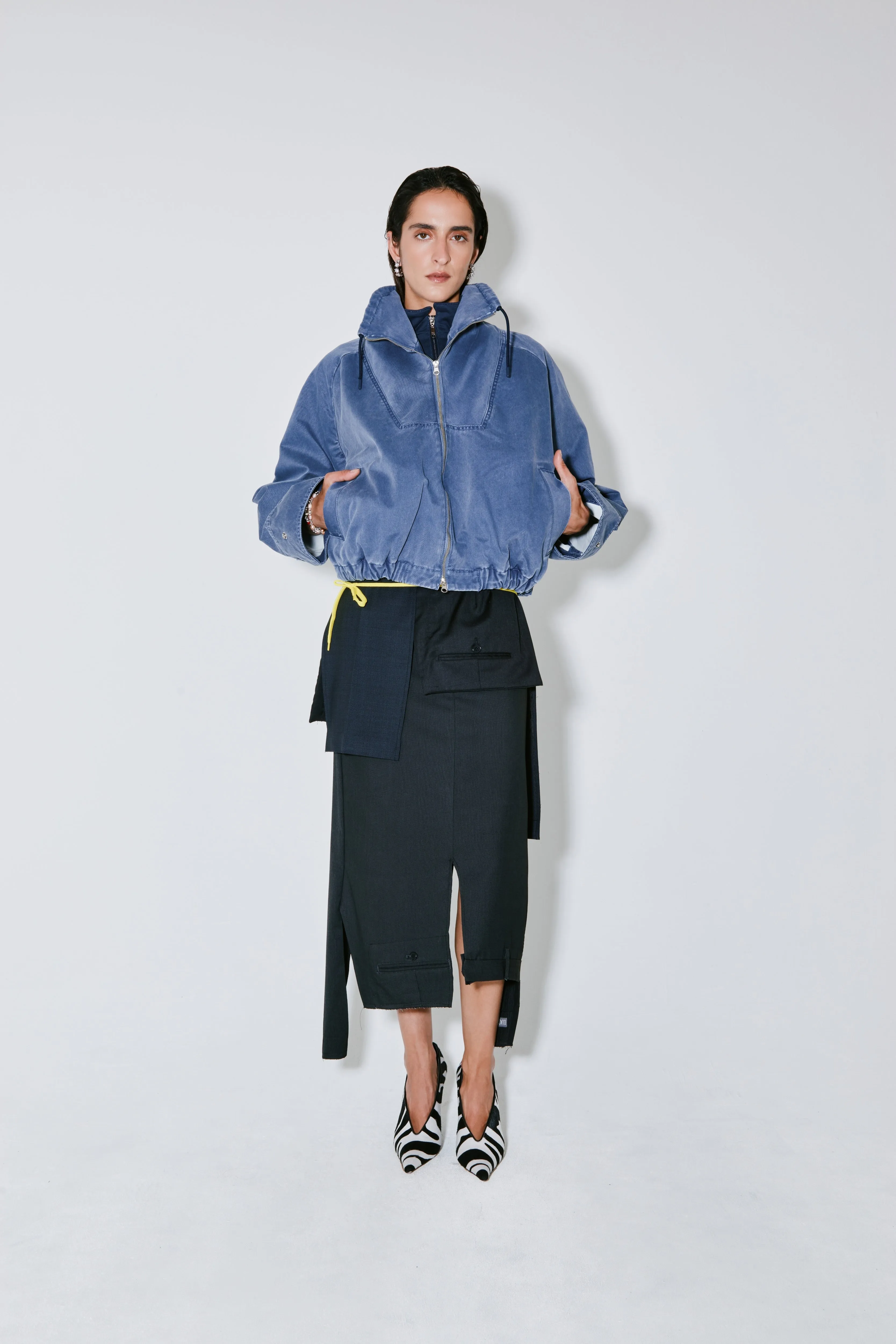 VIRGIL jacket blue navy washed sold by FAÃON JACMIN