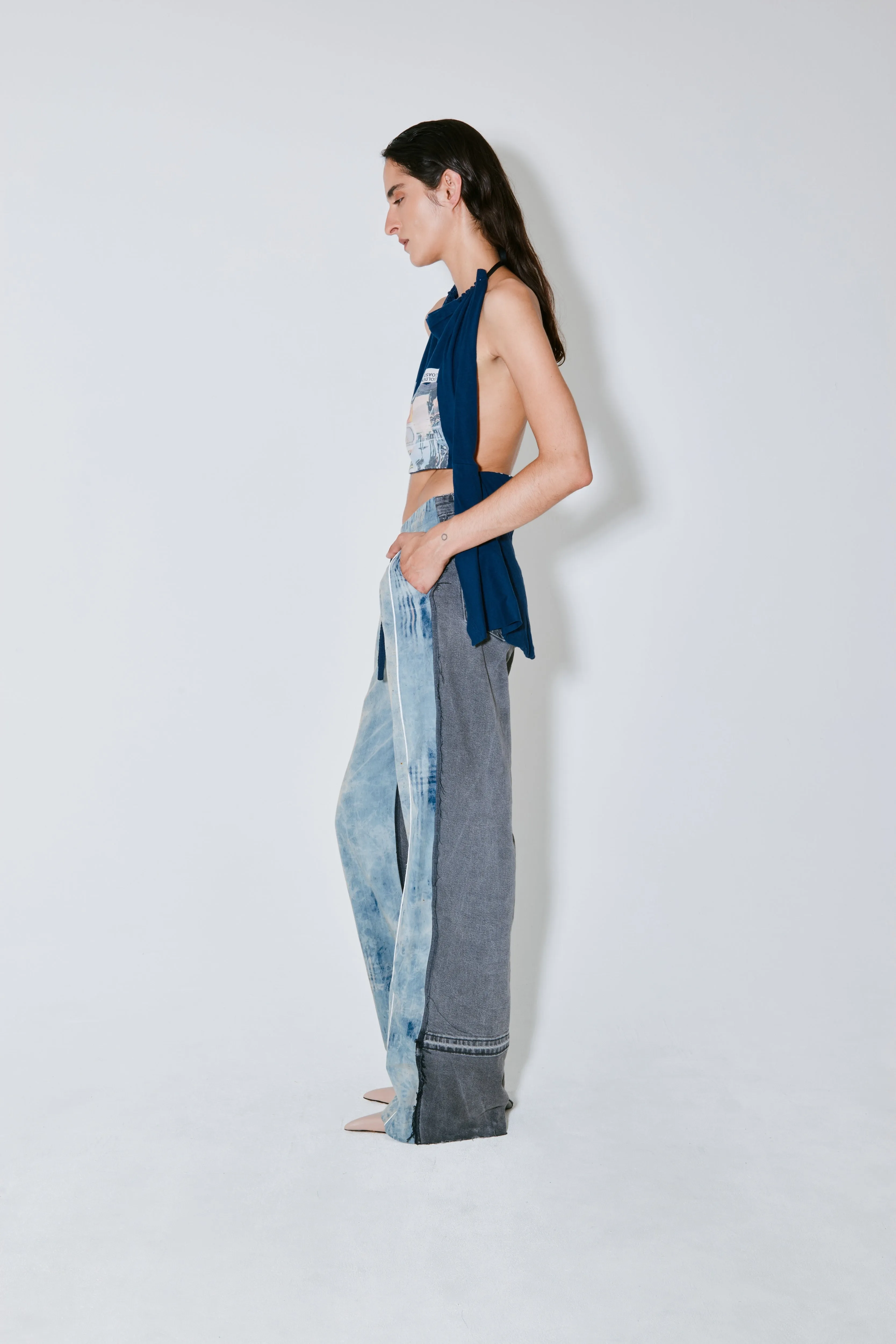 POLKA pants worn grey blue sold by FAÃON JACMIN product image thumbnail 3