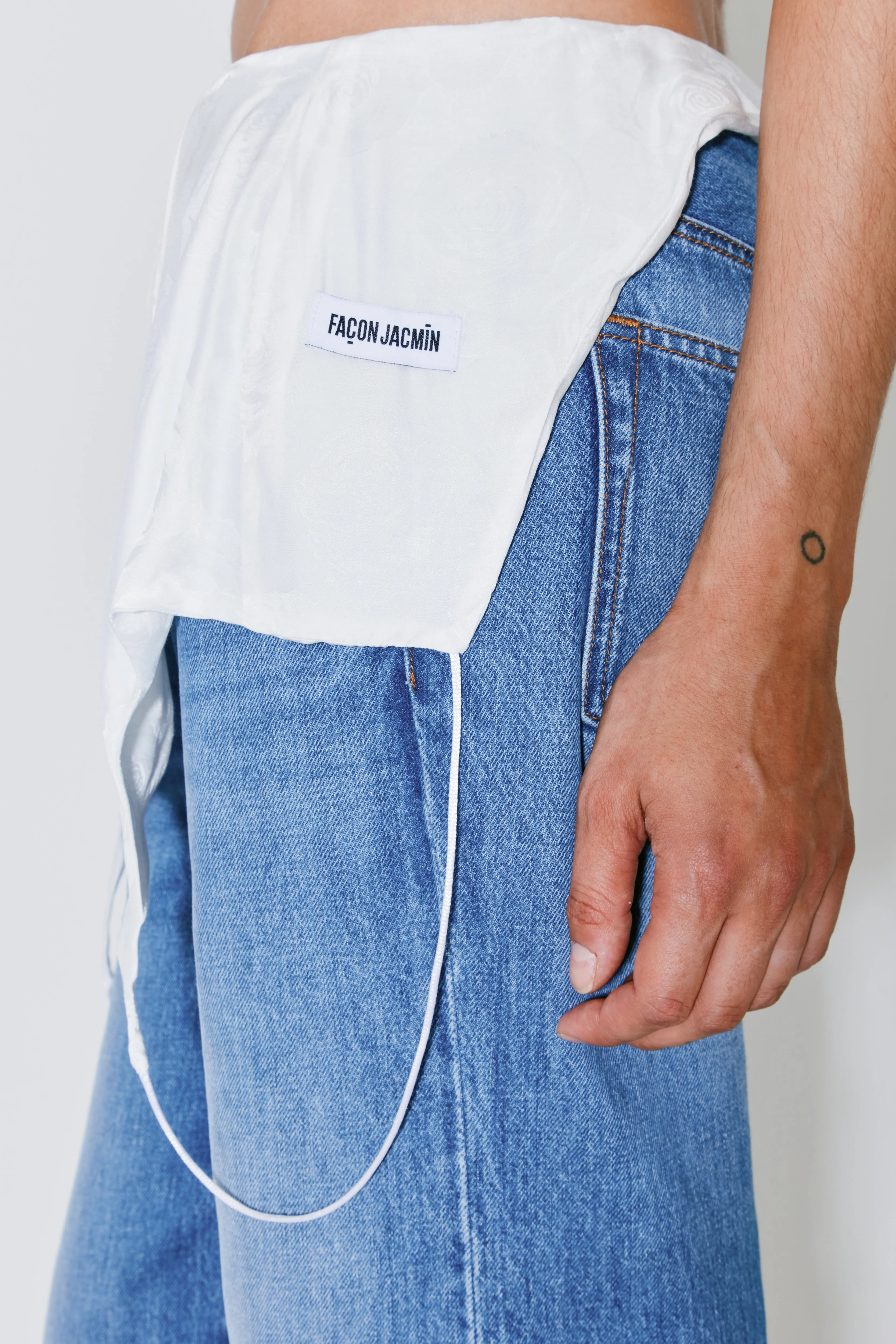 PRINCE pants denim blue and white sold by FAÃON JACMIN product image thumbnail 4