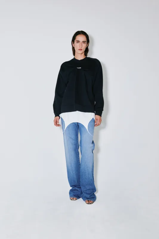 PRINCE pants denim blue and white made by FAÃON JACMIN