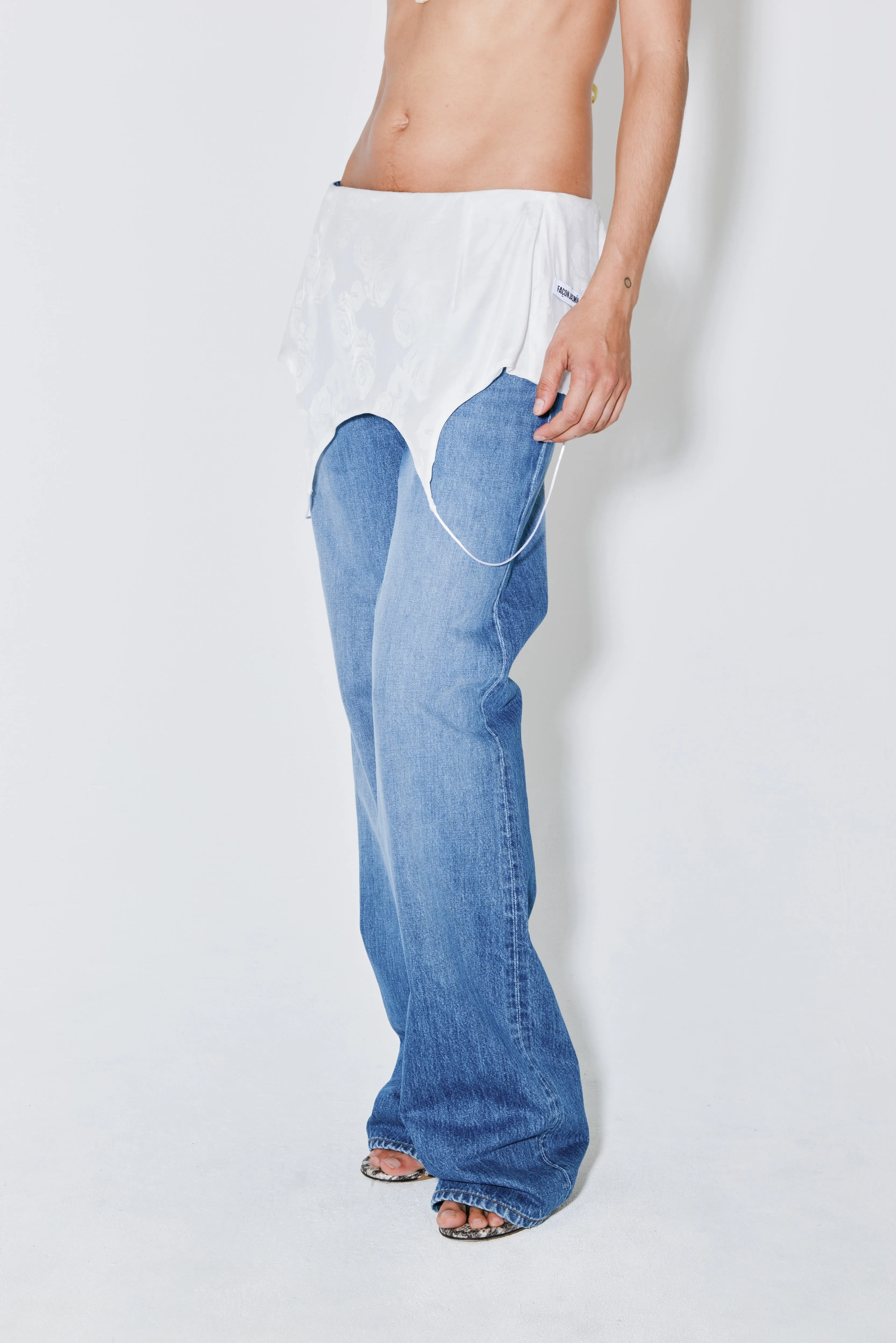 PRINCE pants denim blue and white sold by FAÃON JACMIN product image thumbnail 2
