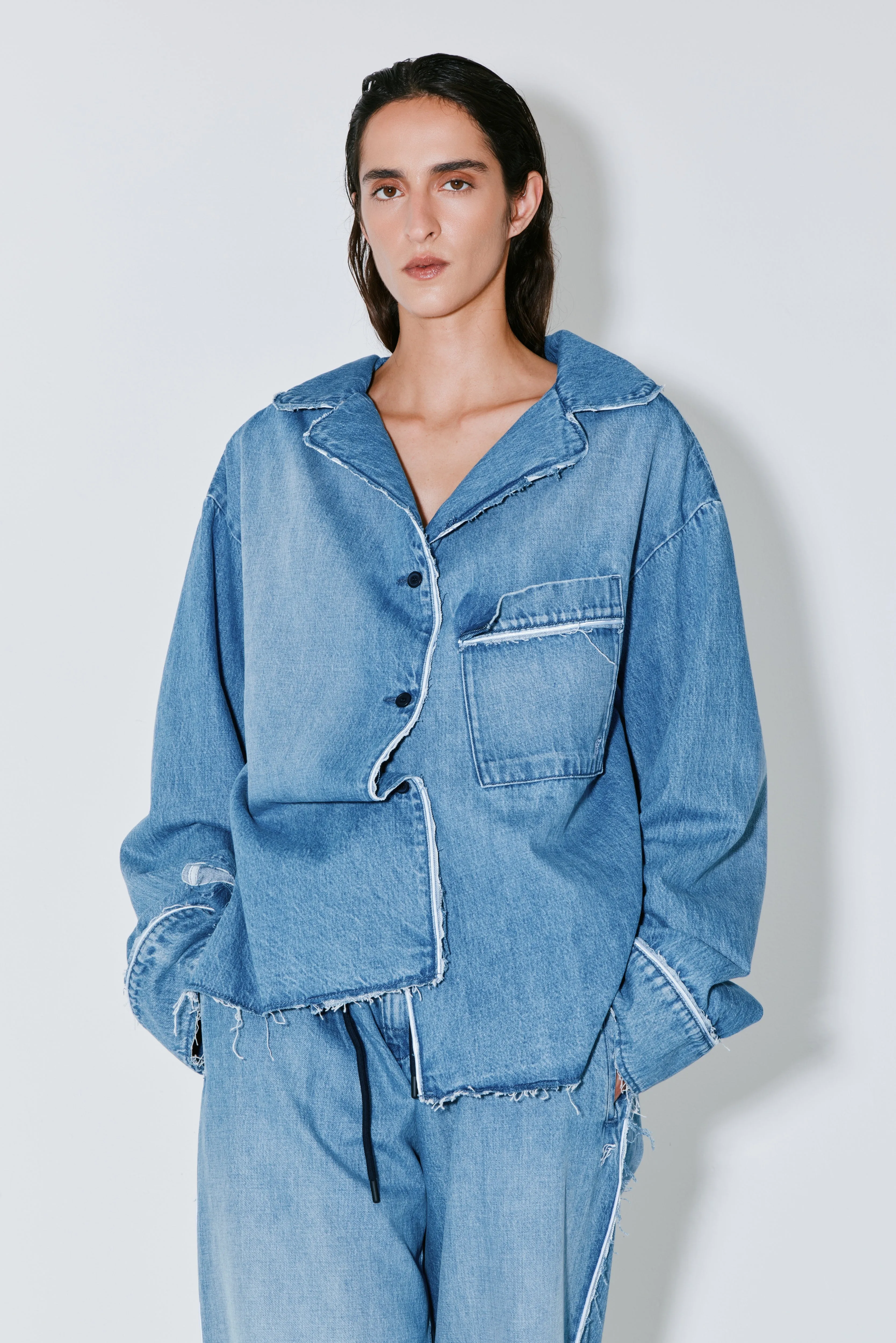 CHRISTINA shirt blue washed sold by FAÃON JACMIN product image thumbnail 2