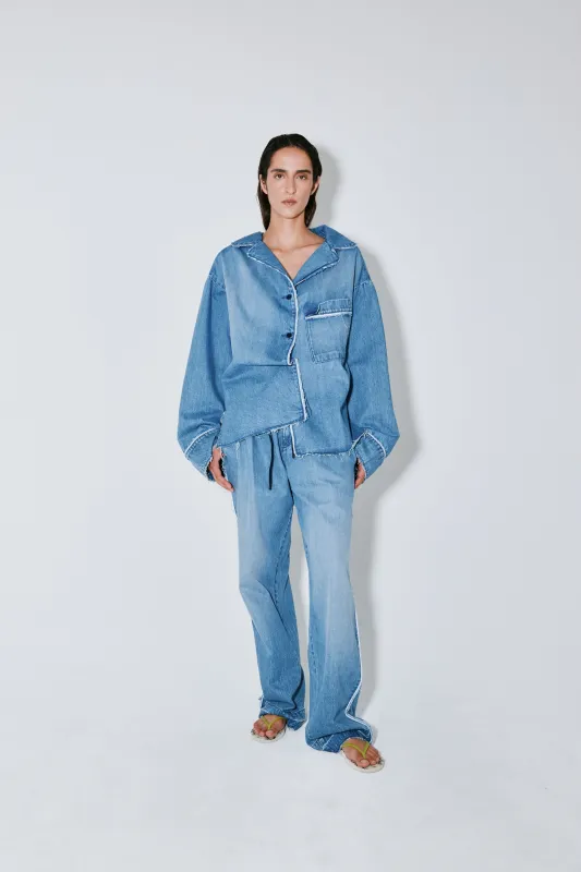 CHRISTINA shirt blue washed made by FAÃON JACMIN