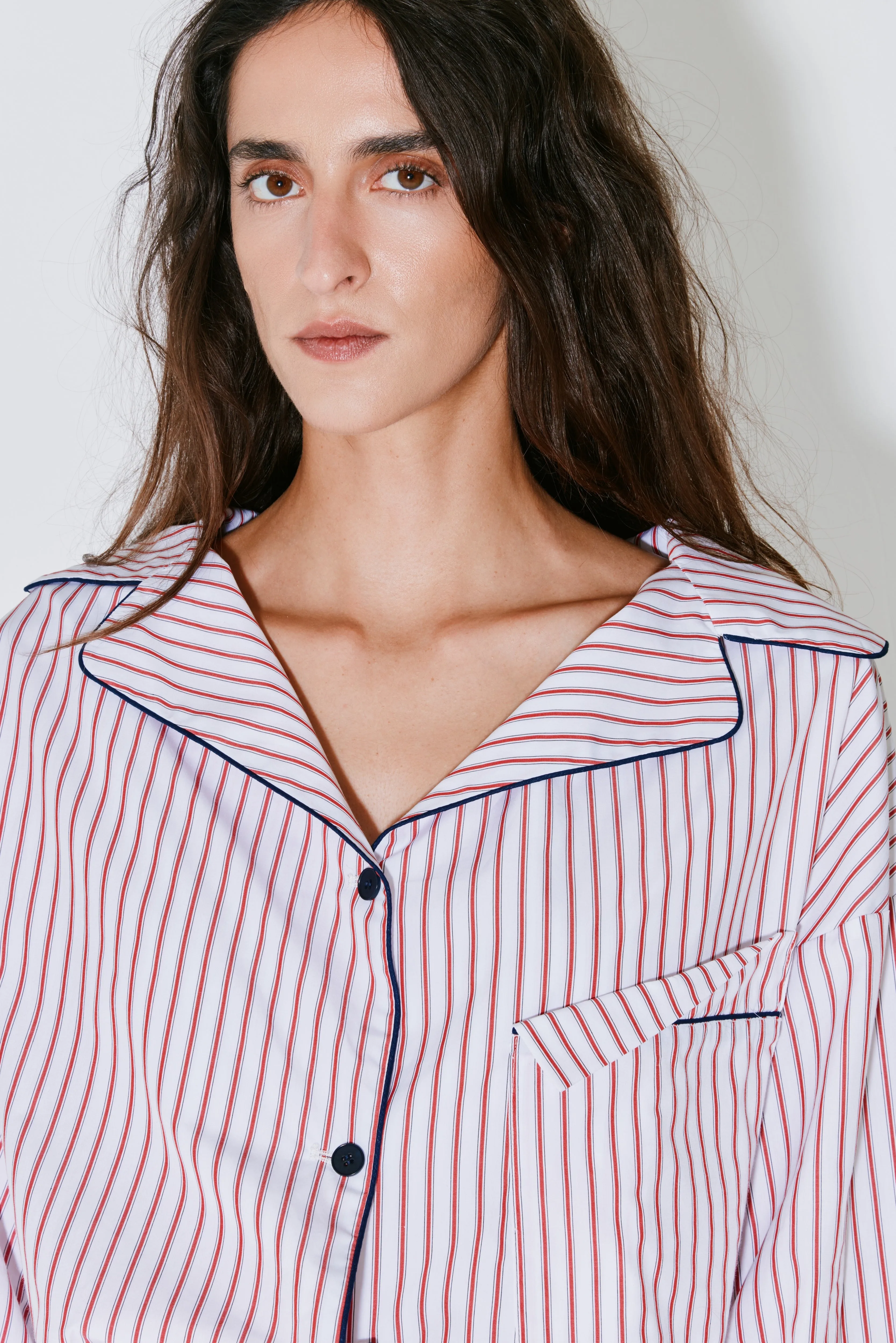 CHRISTINA shirt white red stripes sold by FAÃON JACMIN product image thumbnail 4