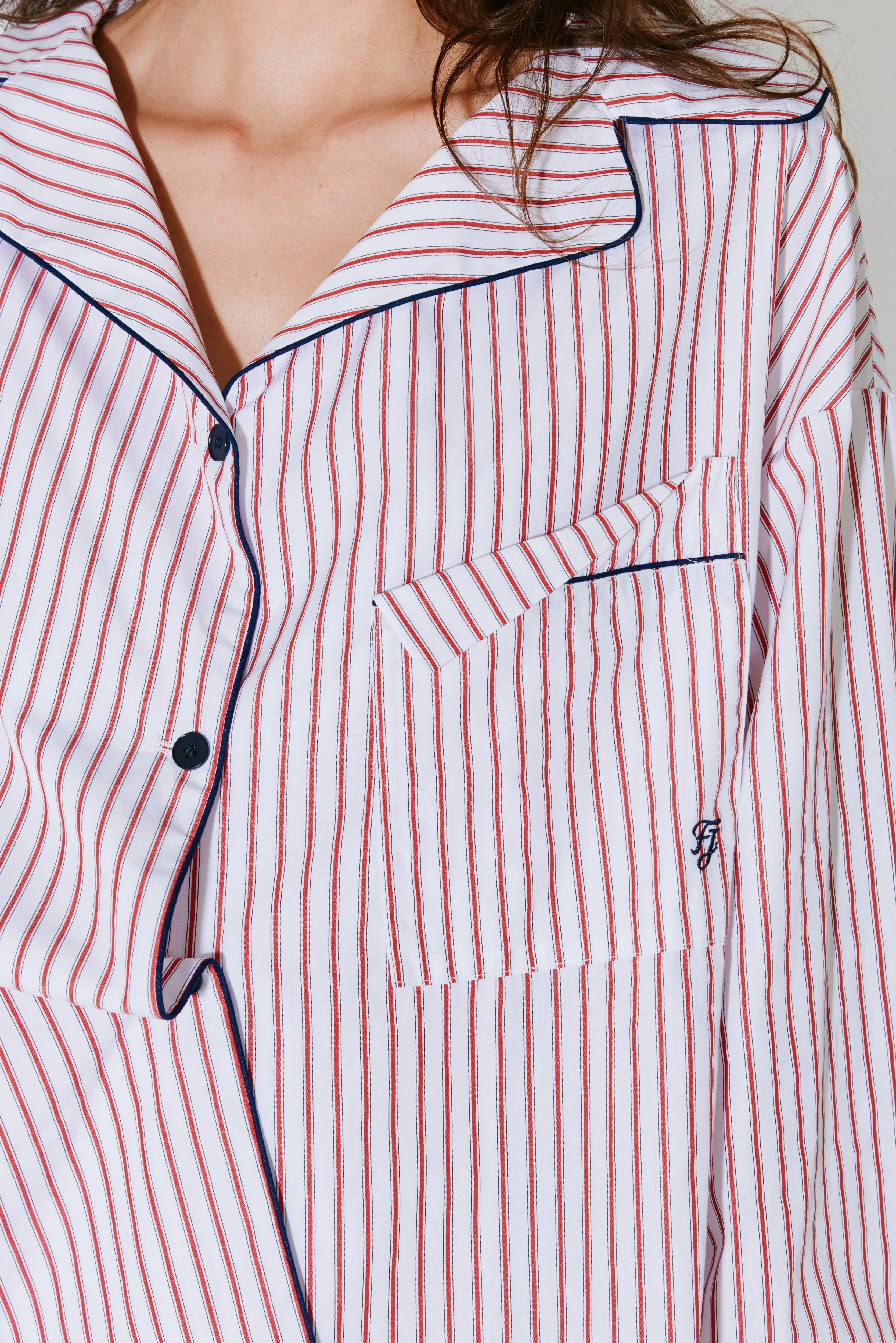 CHRISTINA shirt white red stripes sold by FAÃON JACMIN product image thumbnail 2