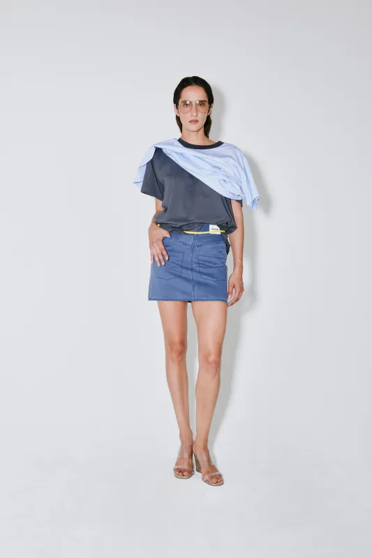 THOAI t-shirt grey blue stripes made by FAÃON JACMIN
