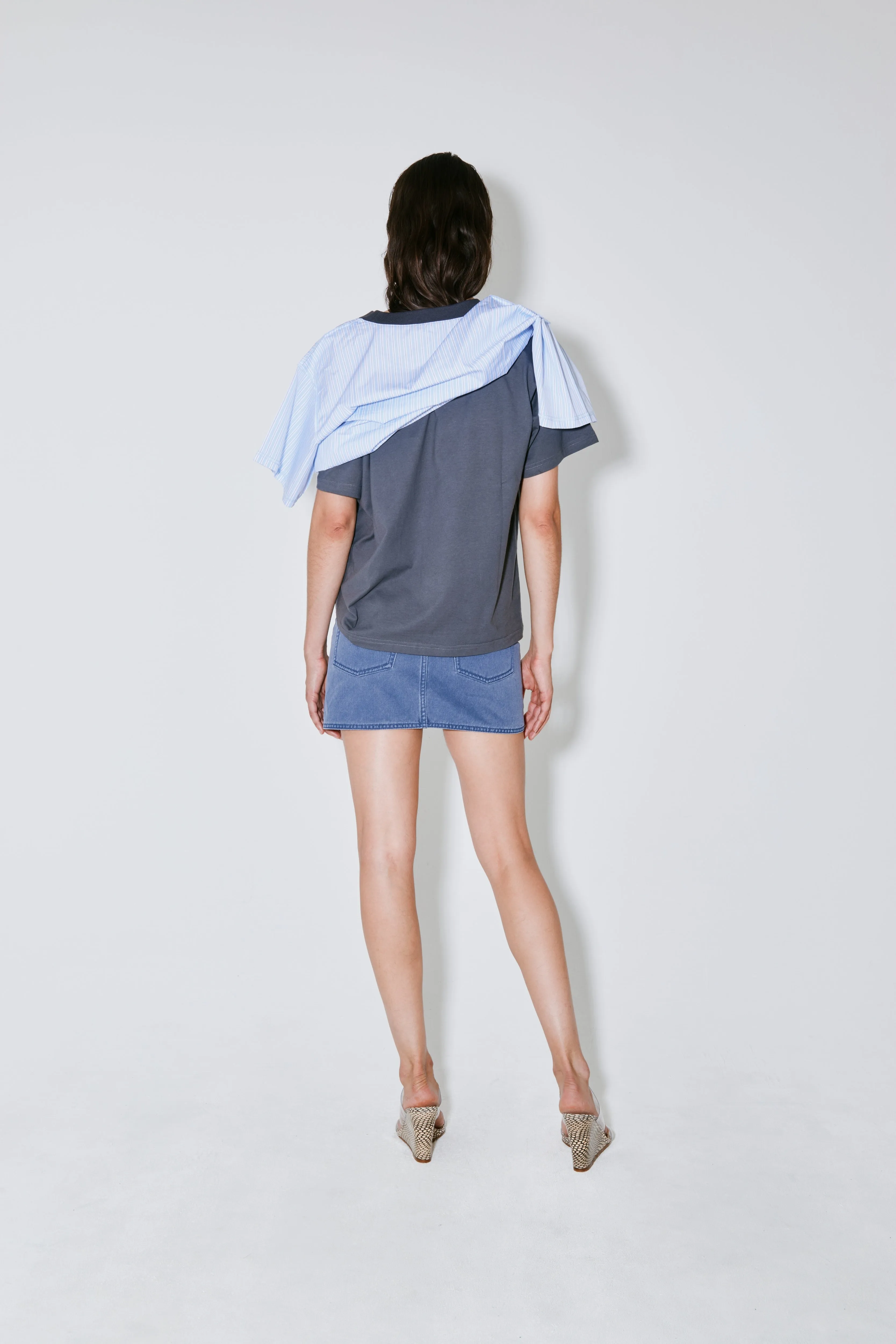 THOAI t-shirt grey blue stripes sold by FAÃON JACMIN product image thumbnail 5