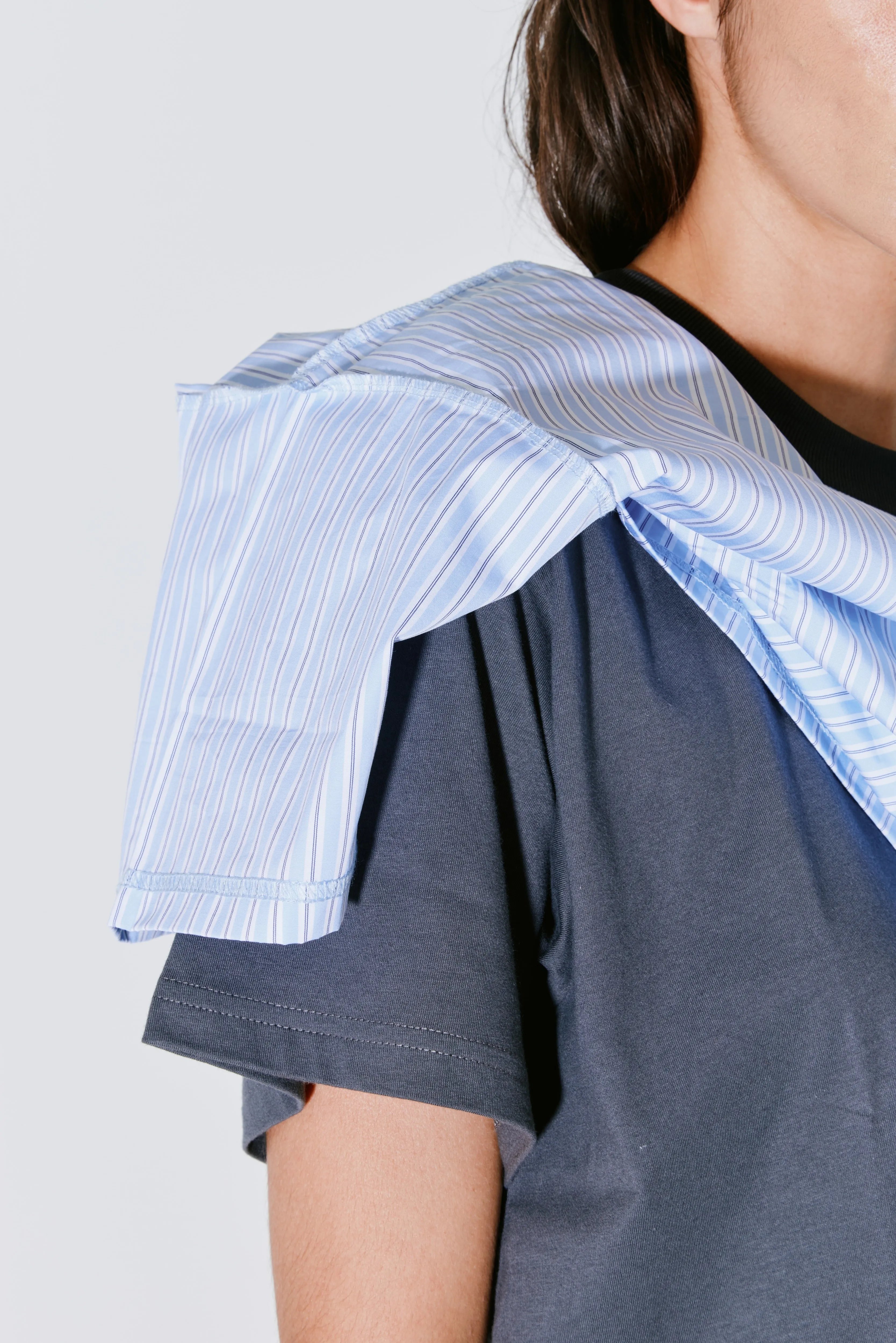THOAI t-shirt grey blue stripes sold by FAÃON JACMIN product image thumbnail 4