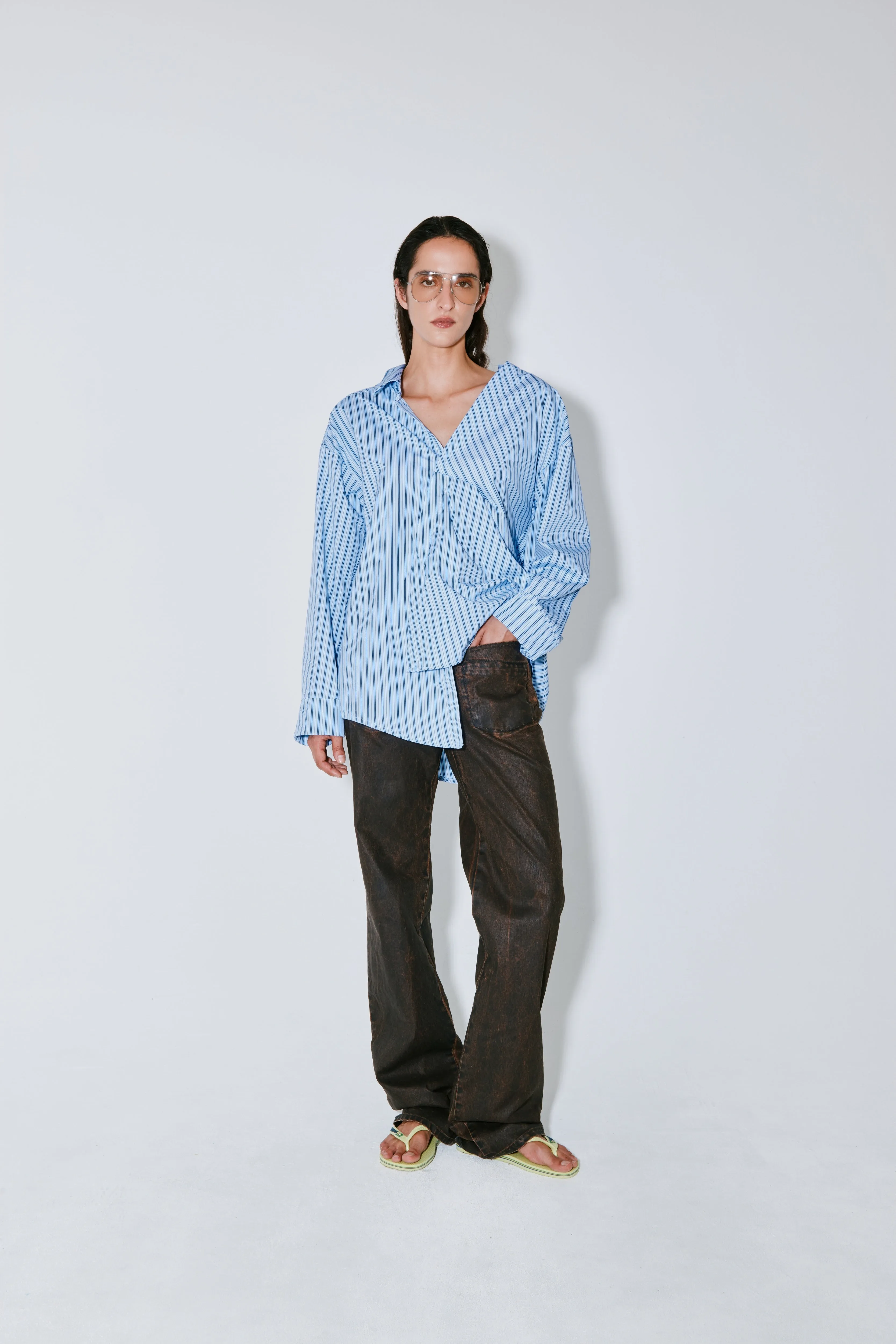 CHARLES shirt blue stripes sold by FAÃON JACMIN