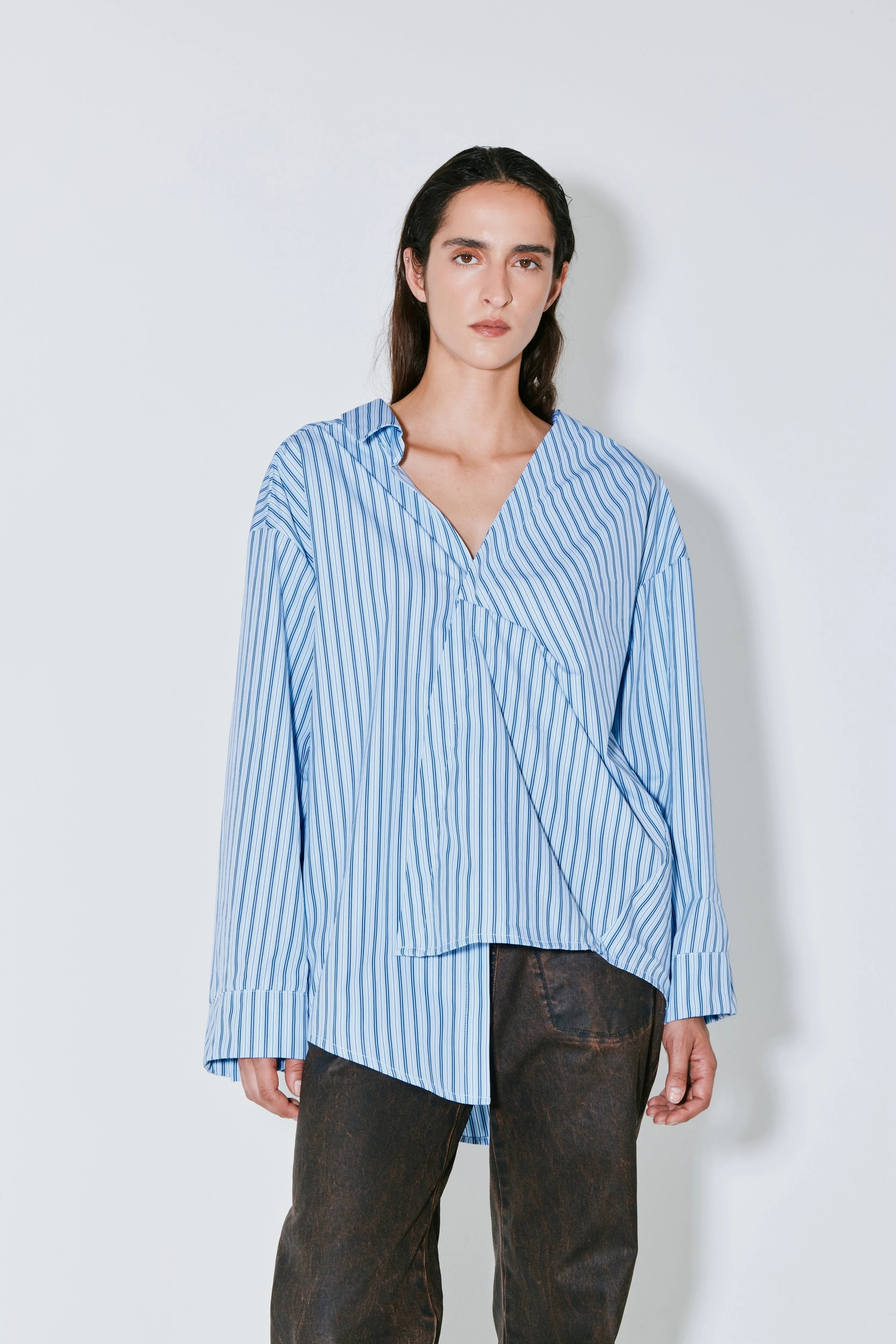 CHARLES shirt blue stripes sold by FAÃON JACMIN product image thumbnail 4