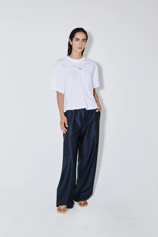 PIETER pants navy white stripes made by FAÃON JACMIN