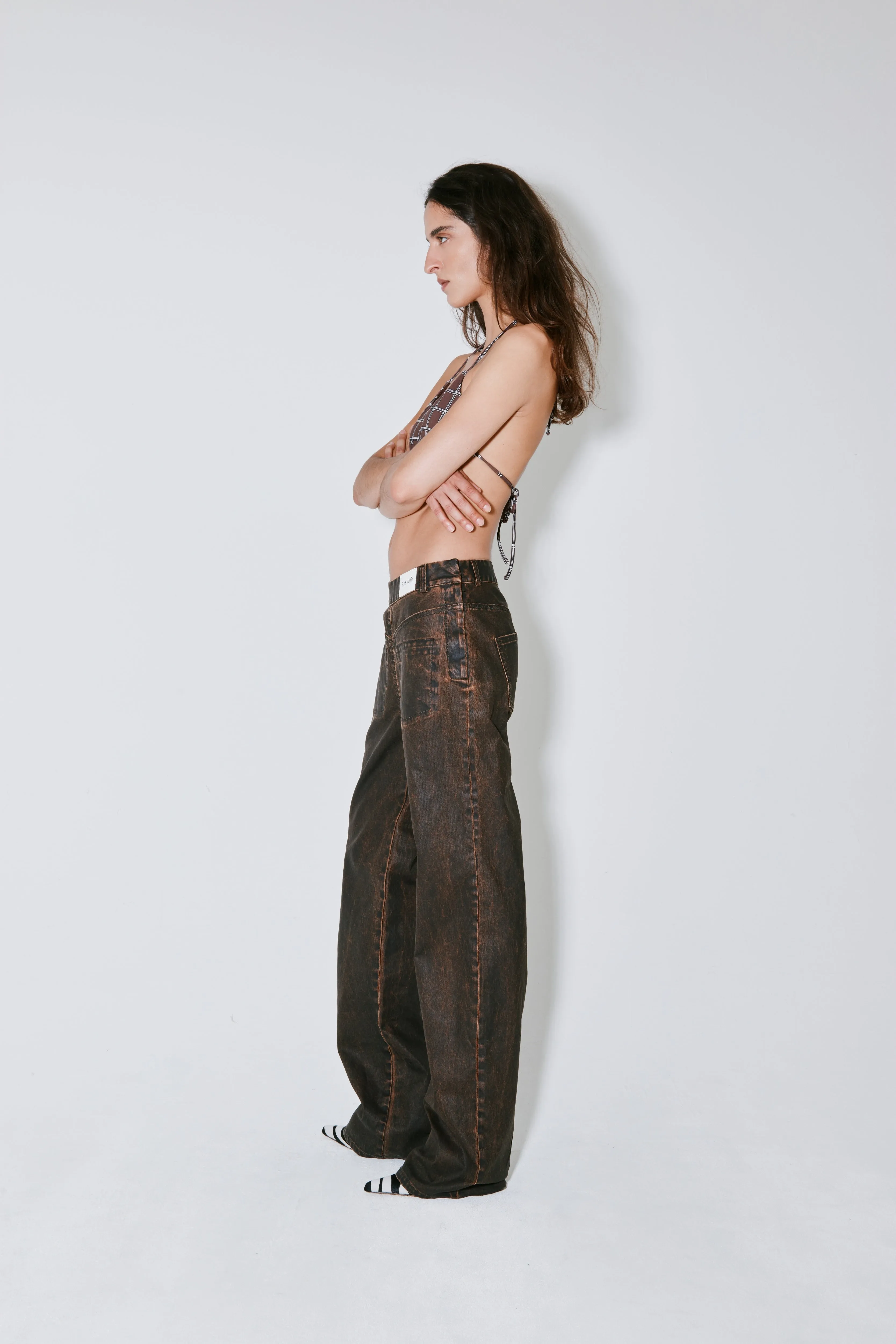 PETERSON pants brown wax sold by FAÃON JACMIN product image thumbnail 3