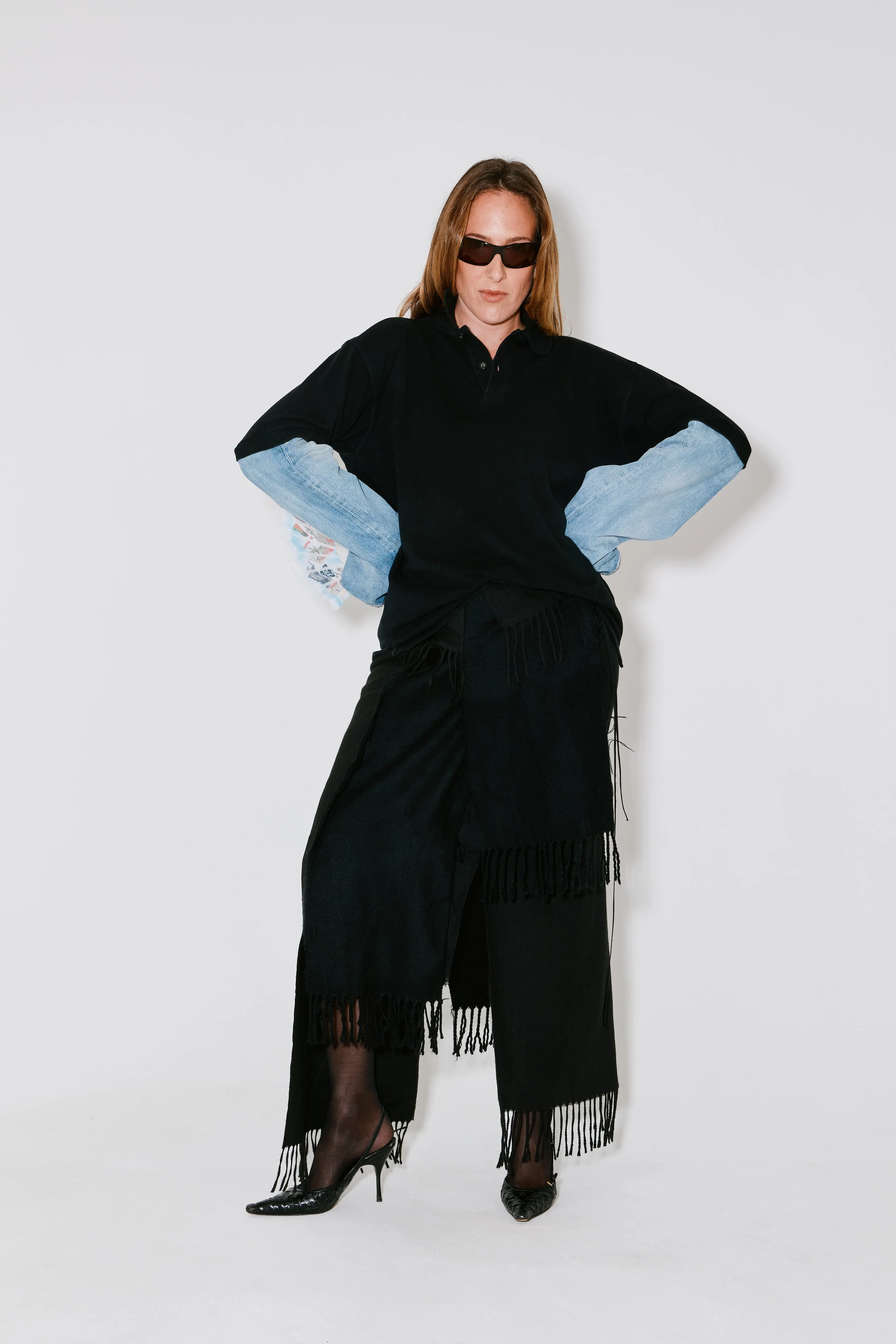 TOM upcycled polo black sold by FAÃON JACMIN product image thumbnail 5