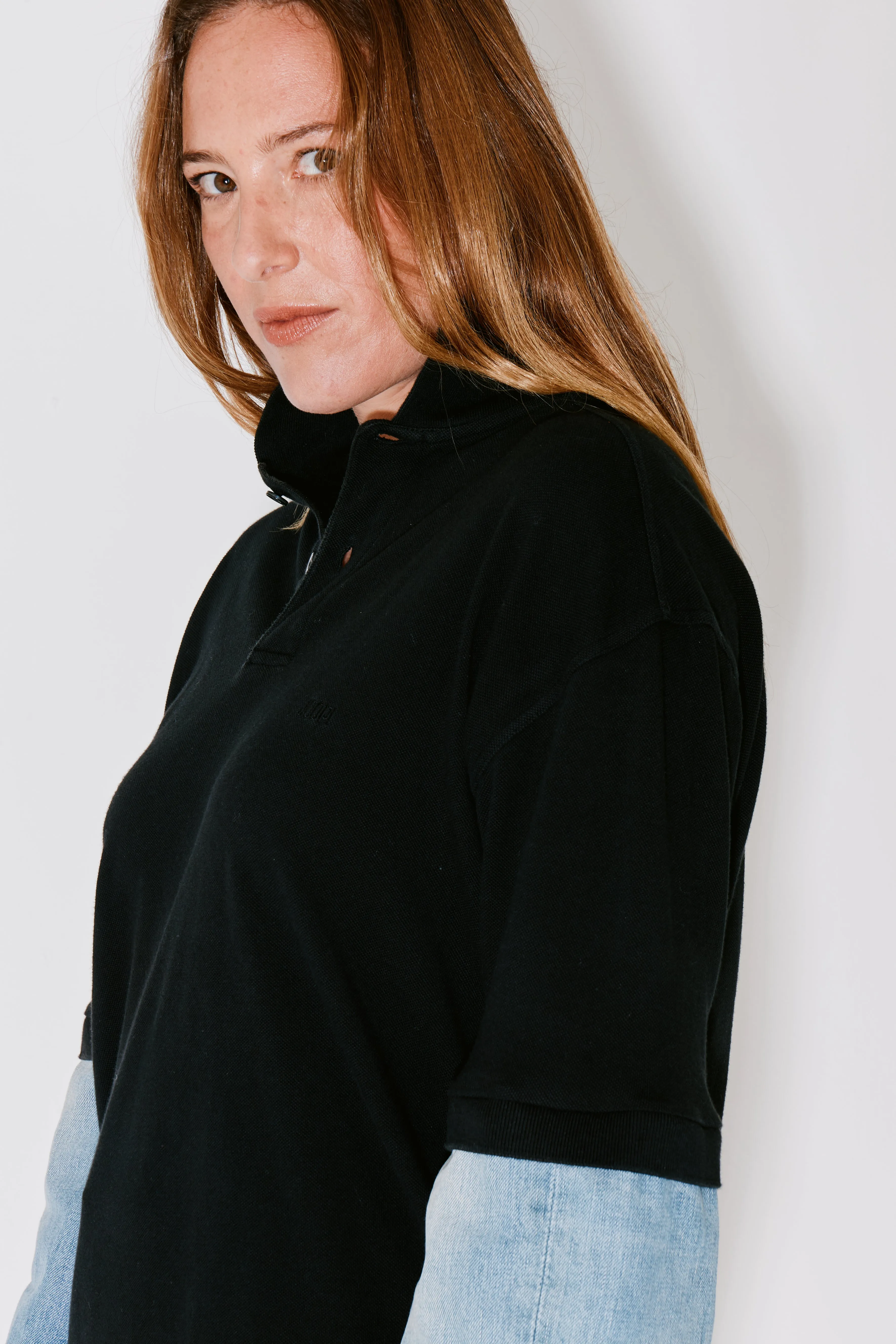 TOM upcycled polo black sold by FAÃON JACMIN product image thumbnail 2