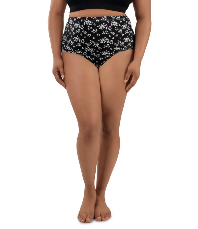 Junowear Cotton Stretch Classic Full Fit Brief Fresh Gardenia Print sold by JunoActive