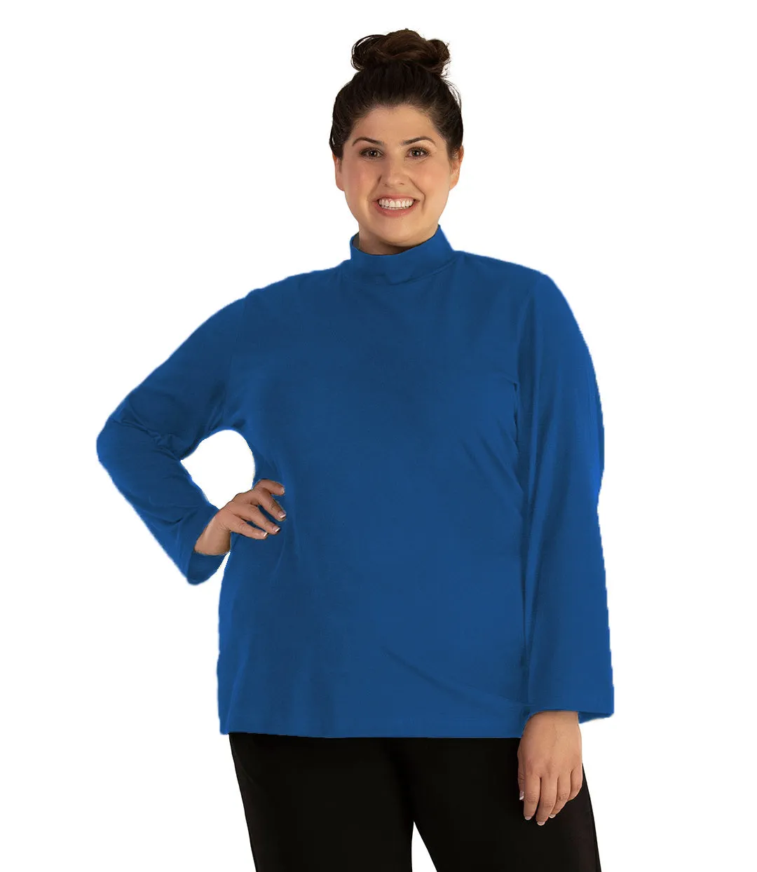 Stretch Naturals Lite Mock Neck Top Classic Colors - FINAL SALE sold by JunoActive