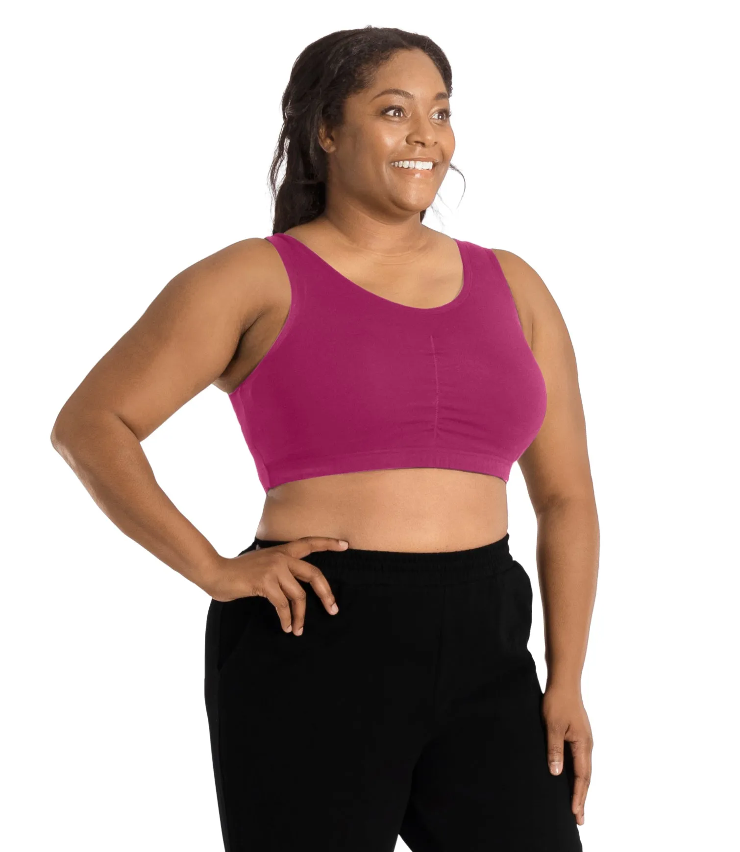 Stretch Naturals Shirred Front Bra Top Classic Colors sold by JunoActive product image thumbnail 2