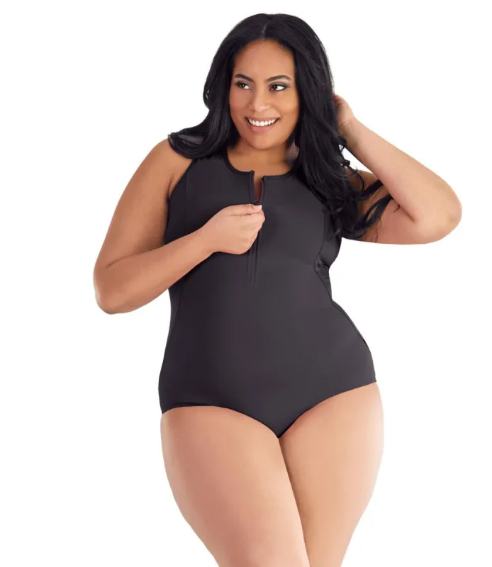 QuikEnergy Zip Tank Suit Black made by JunoActive