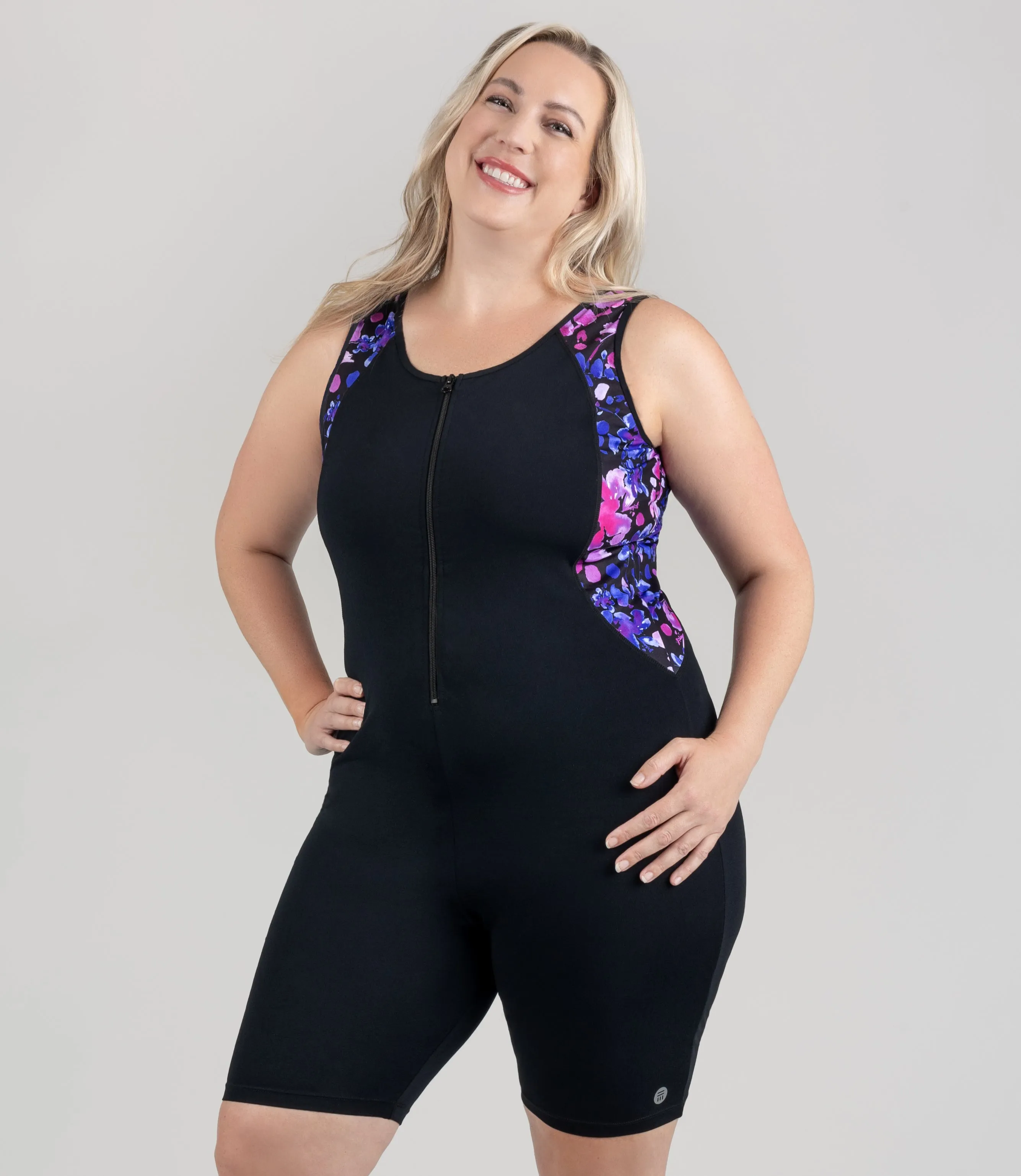 AquaSport Crossback Aquatard Floral Elegance Print Black Petite/Average sold by JunoActive