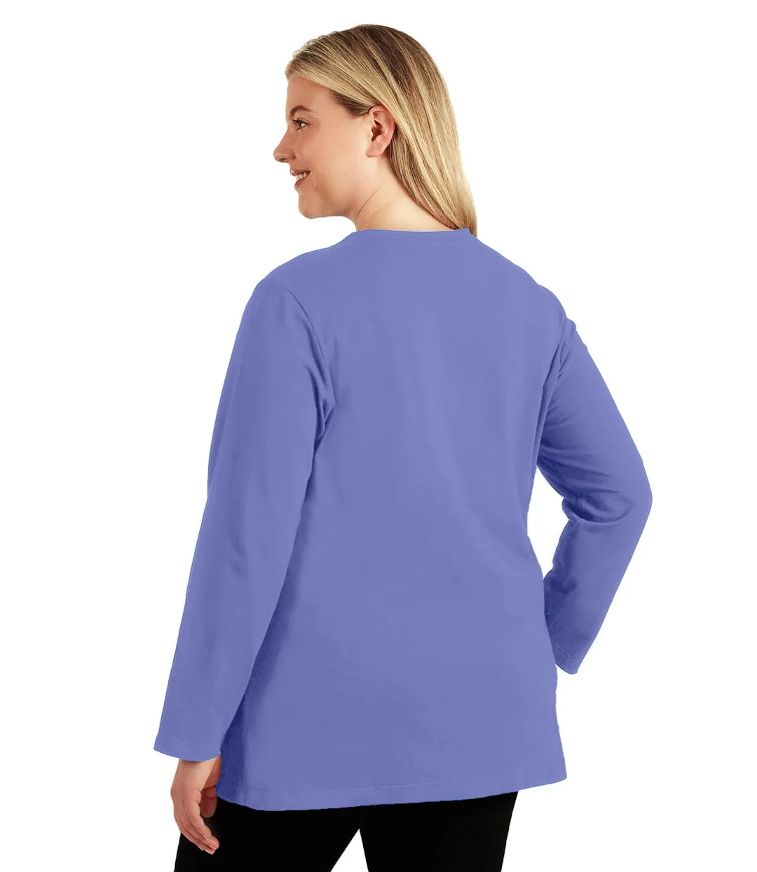 Stretch Naturals Long Sleeve V-Neck Top Classic Colors sold by JunoActive product image thumbnail 4