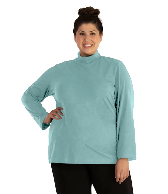 Stretch Naturals Lite Mock Neck Top Classic Colors - FINAL SALE sold by JunoActive