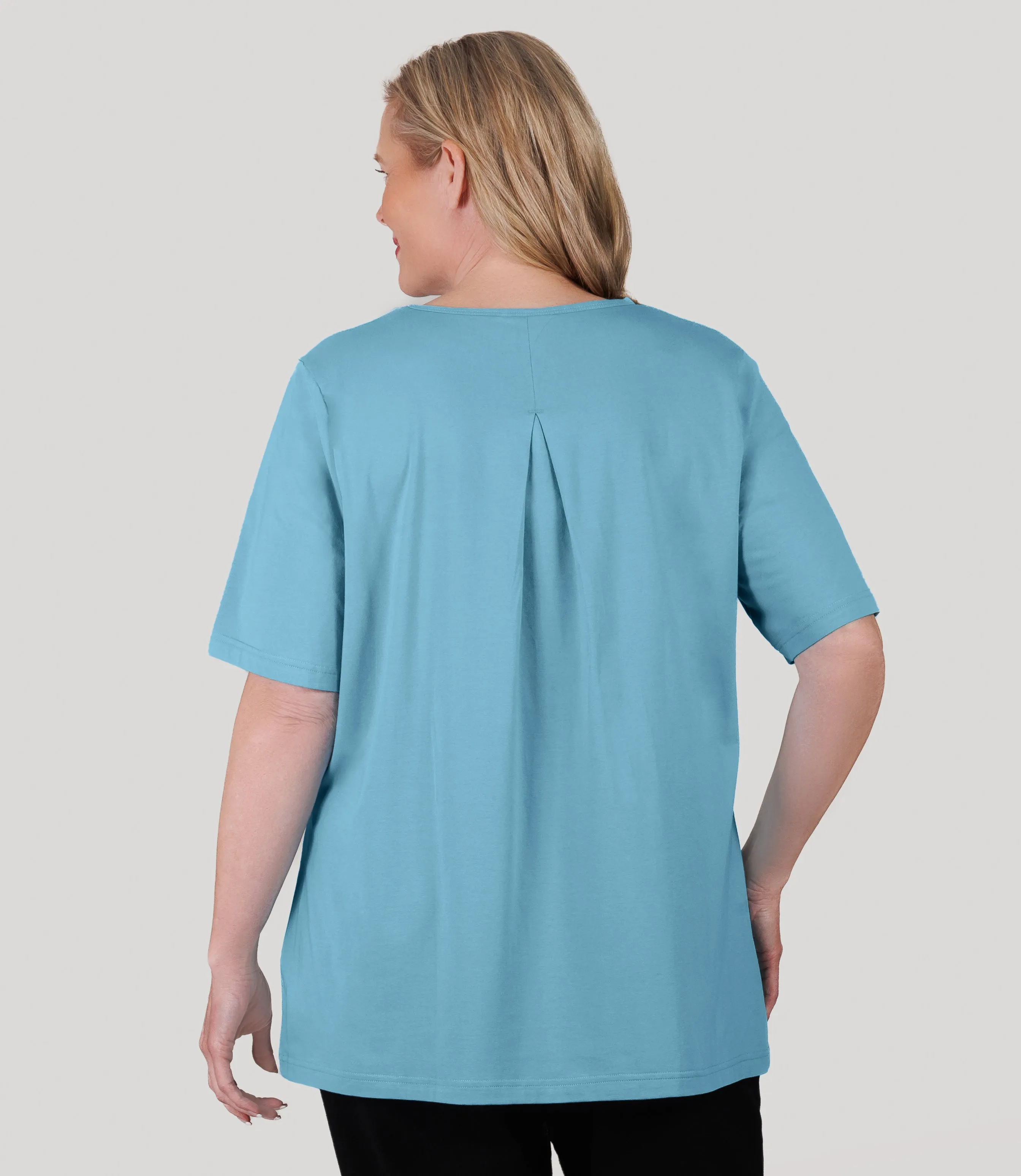 Stretch Naturals Lite Elbow Sleeve V-Neck Top sold by JunoActive product image thumbnail 2