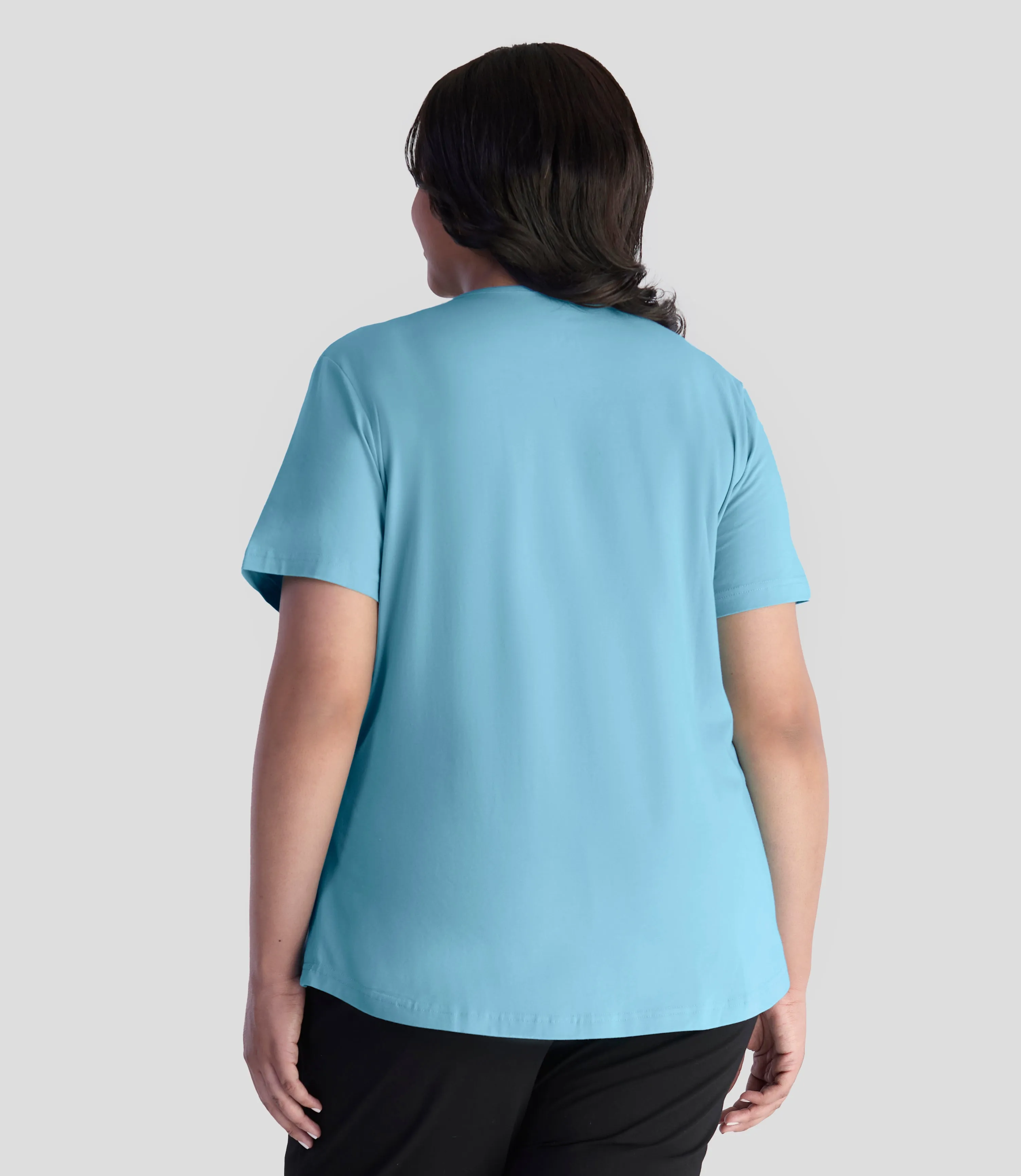 Designer Graphic Scoop Neck Top Bright Blossoms sold by JunoActive product image thumbnail 2