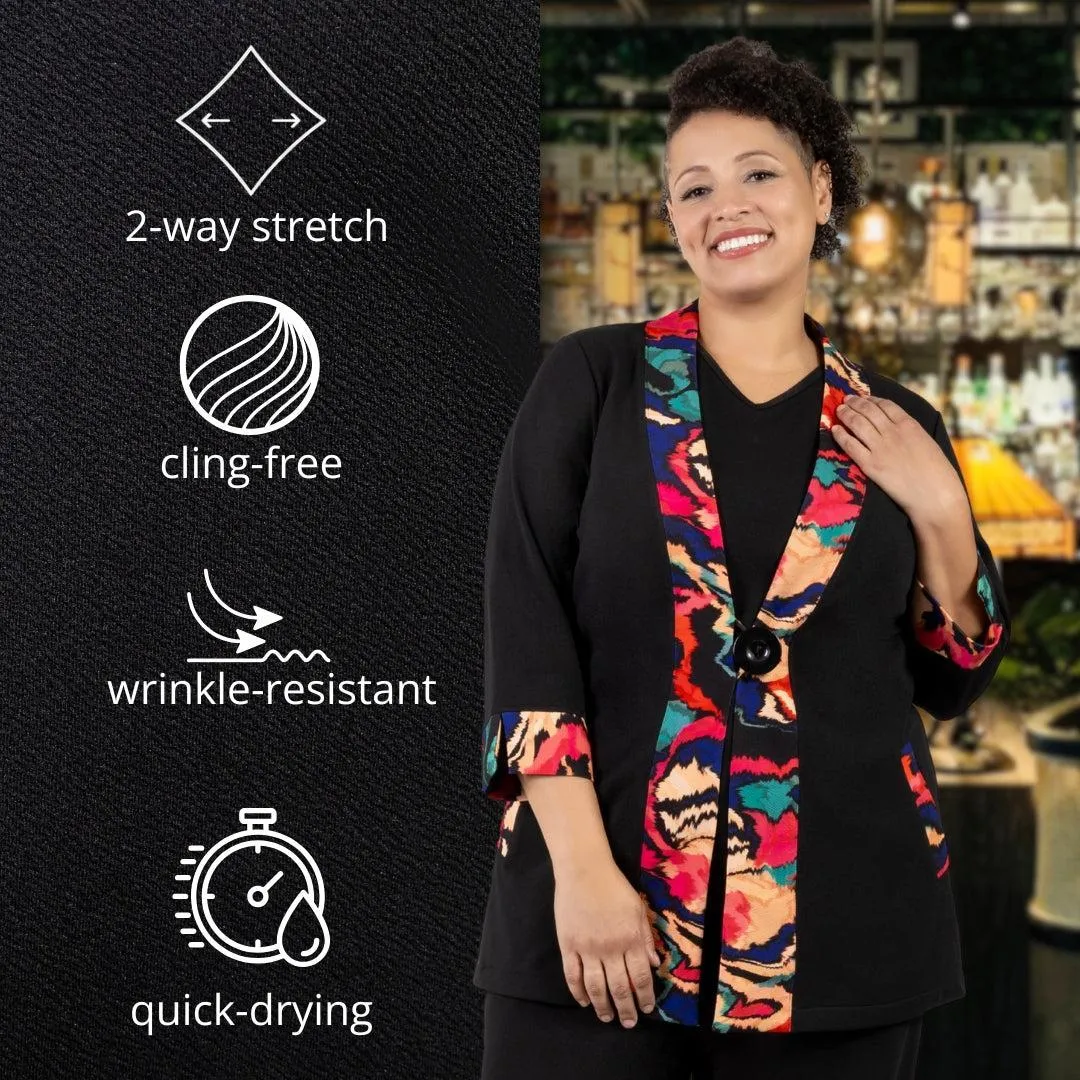 Junonia Classic 3/4 Sleeve V-Neck Tunic Modern Ikat sold by JunoActive product image thumbnail 5