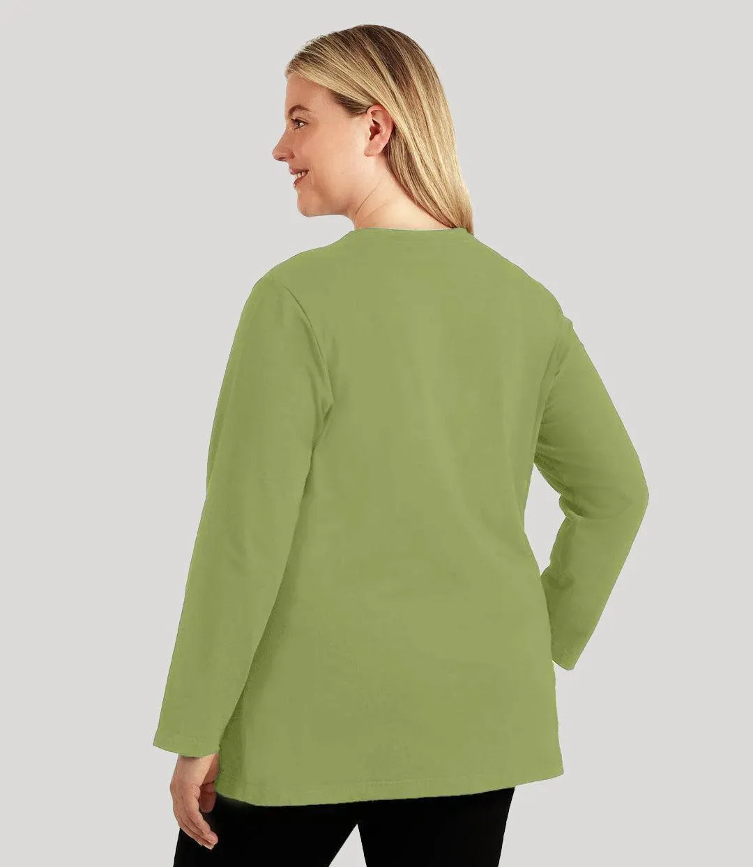 Designer Graphic Long Sleeve Scoop Neck Top Woodland Owl sold by JunoActive product image thumbnail 2