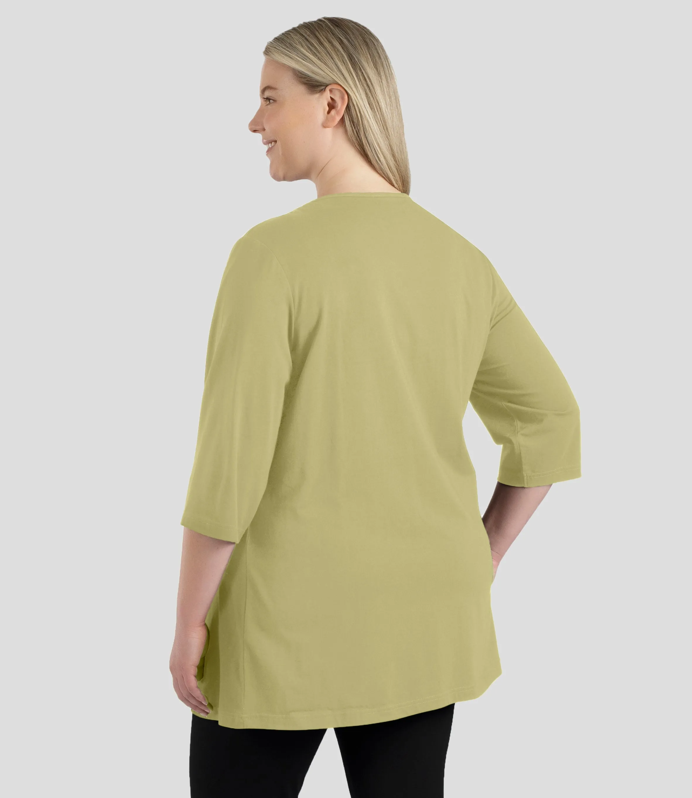 Designer Graphic 3/4 Sleeve V-Neck Tunic Rooster - FINAL SALE sold by JunoActive product image thumbnail 3
