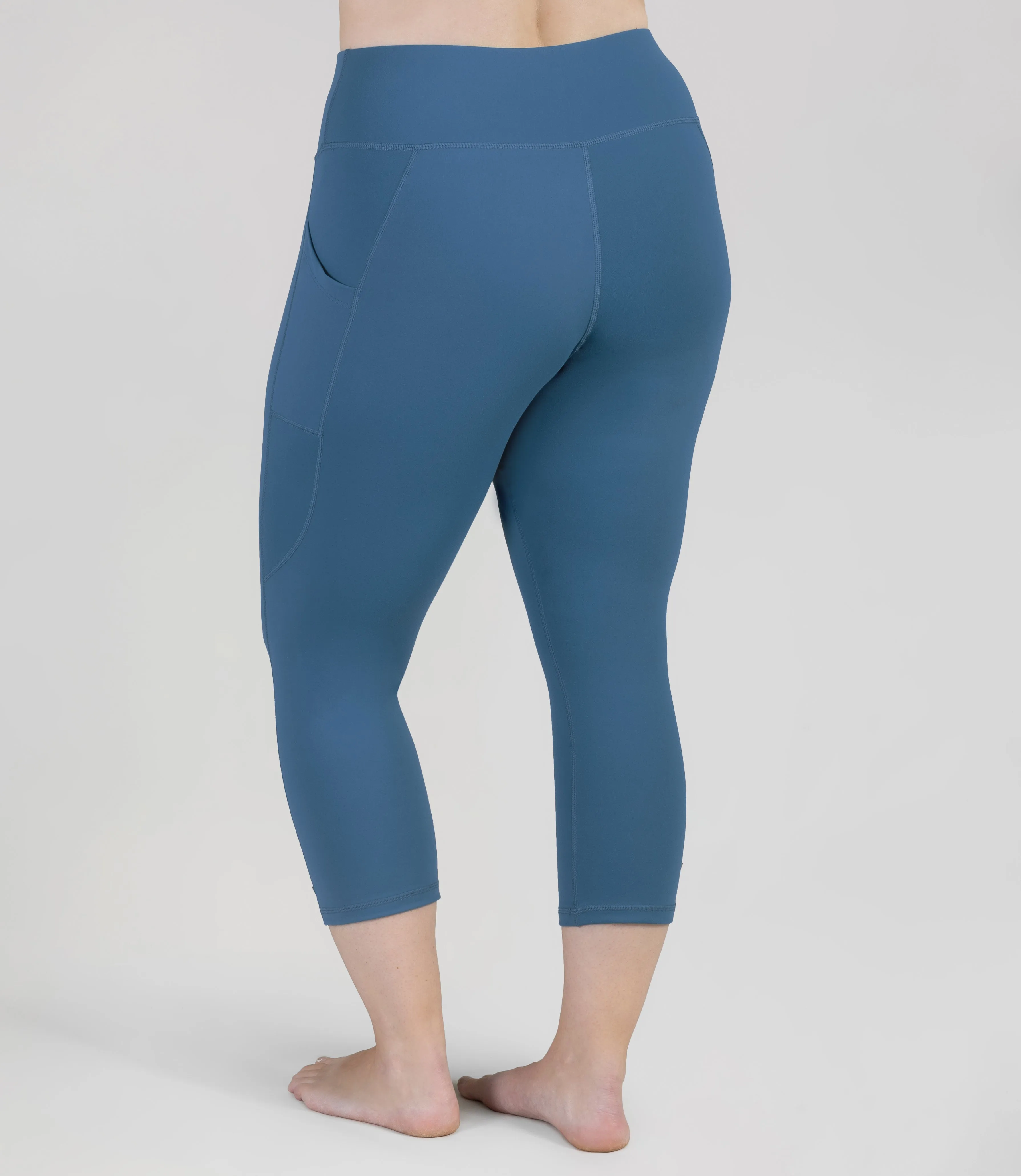 JunoStretch Side Pocket Capris Serenity Blue - FINAL SALE sold by JunoActive product image thumbnail 2