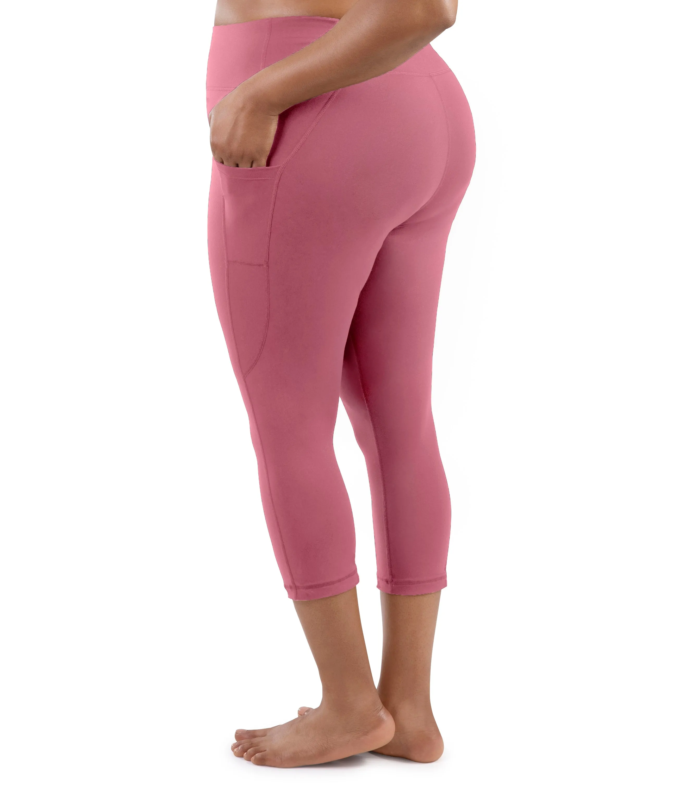 JunoStretch Side Pocket Capris Warm Mauve - FINAL SALE sold by JunoActive product image thumbnail 2