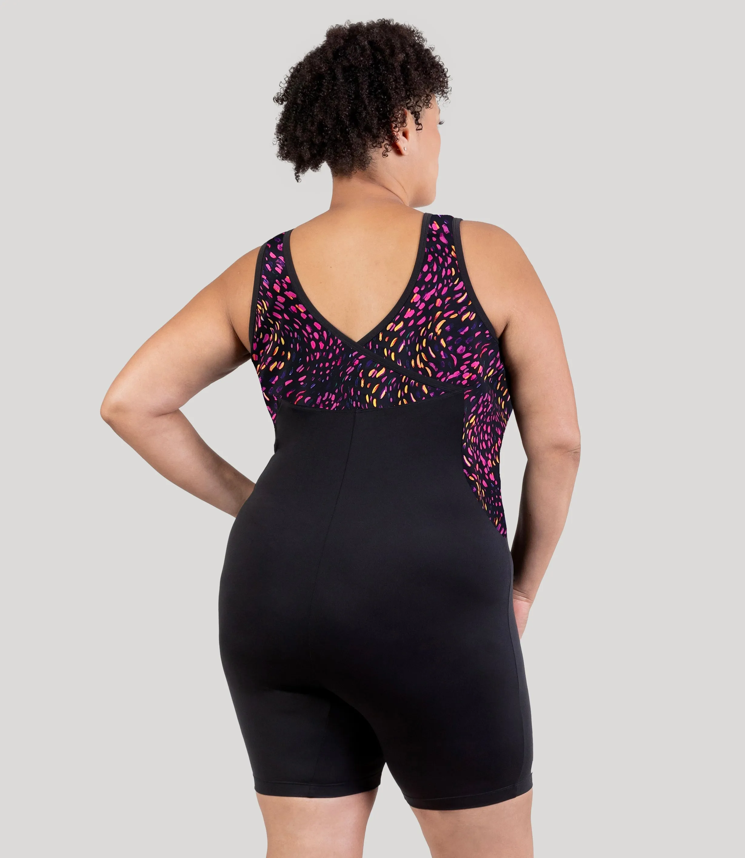 AquaSport Crossback Aquatard Sunkiss Coral Print Black sold by JunoActive product image thumbnail 2