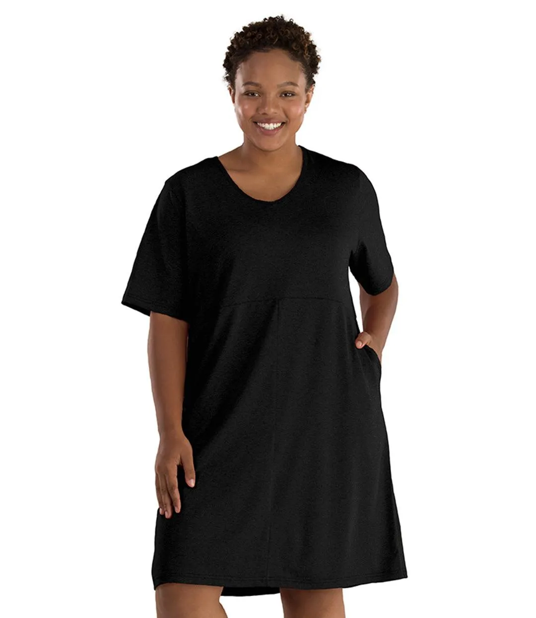SoftWik Short Sleeve Dress with Pockets - FINAL SALE sold by JunoActive product image thumbnail 4