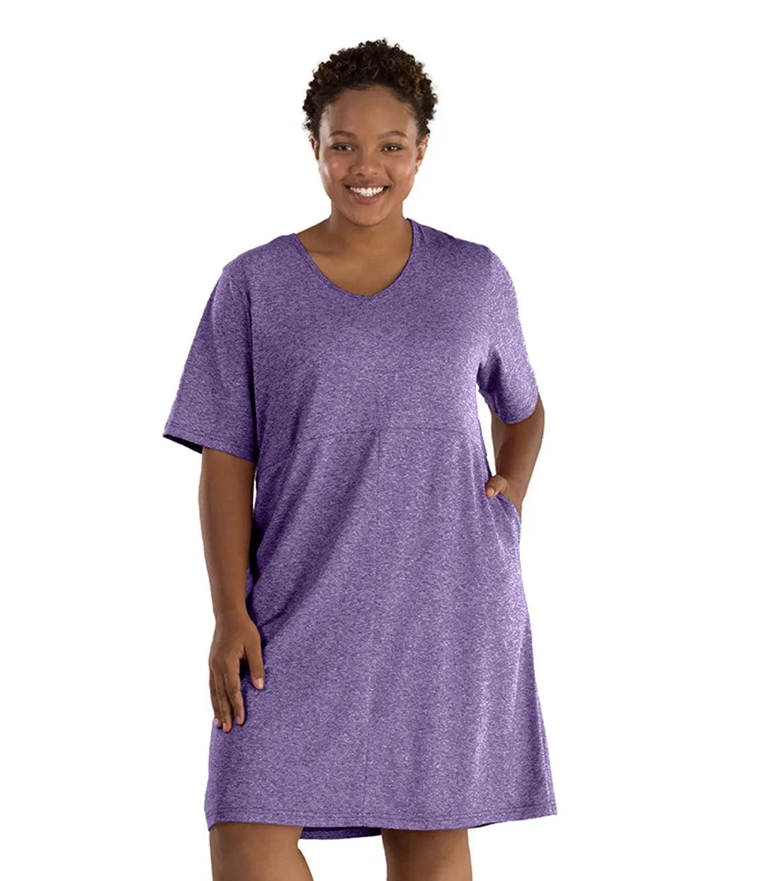 SoftWik Short Sleeve Dress with Pockets - FINAL SALE sold by JunoActive product image thumbnail 5