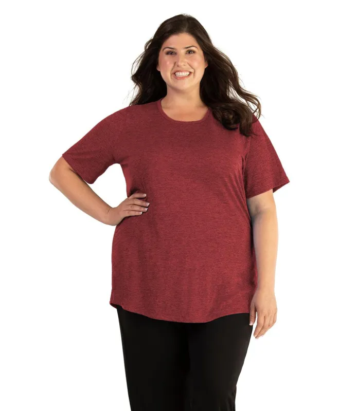 QuikLite Scoop Neck Short Sleeve Top - FINAL SALE sold by JunoActive