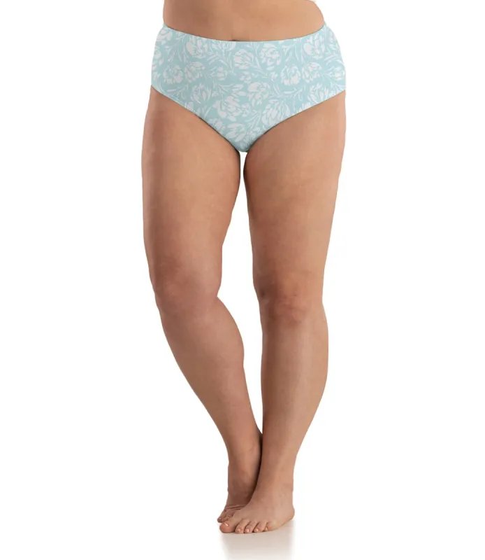 Junowear Cotton Stretch Classic Brief Spring Blue Floral Print - FINAL SALE sold by JunoActive