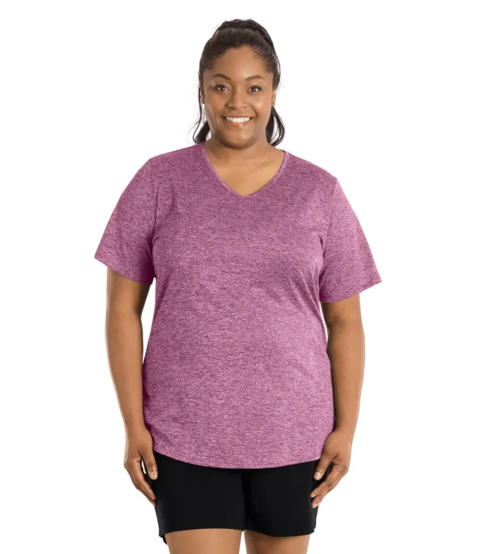SunLite V-Neck Short Sleeve Top sold by JunoActive