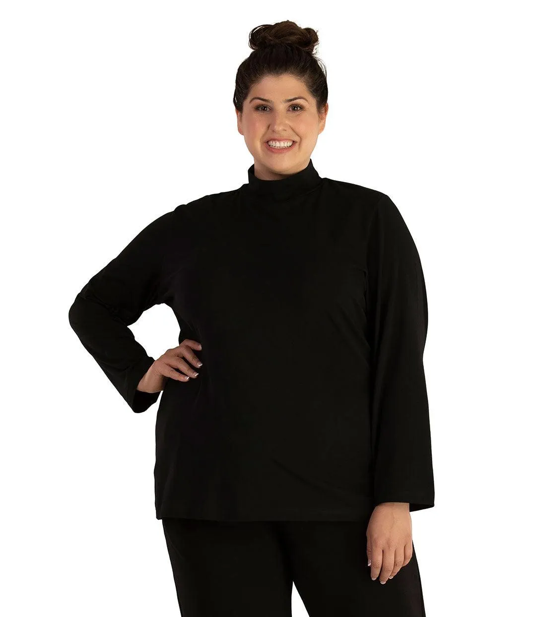 Stretch Naturals Lite Mock Neck Top - FINAL SALE sold by JunoActive