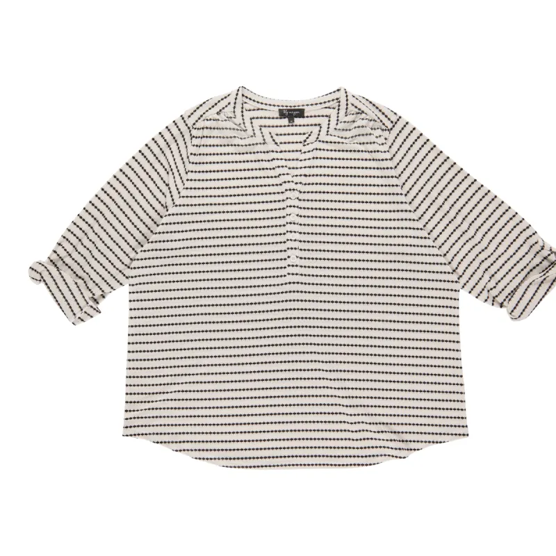 lily morgan Women's Plus Striped V-Neck Blouse sold by Giant Tiger