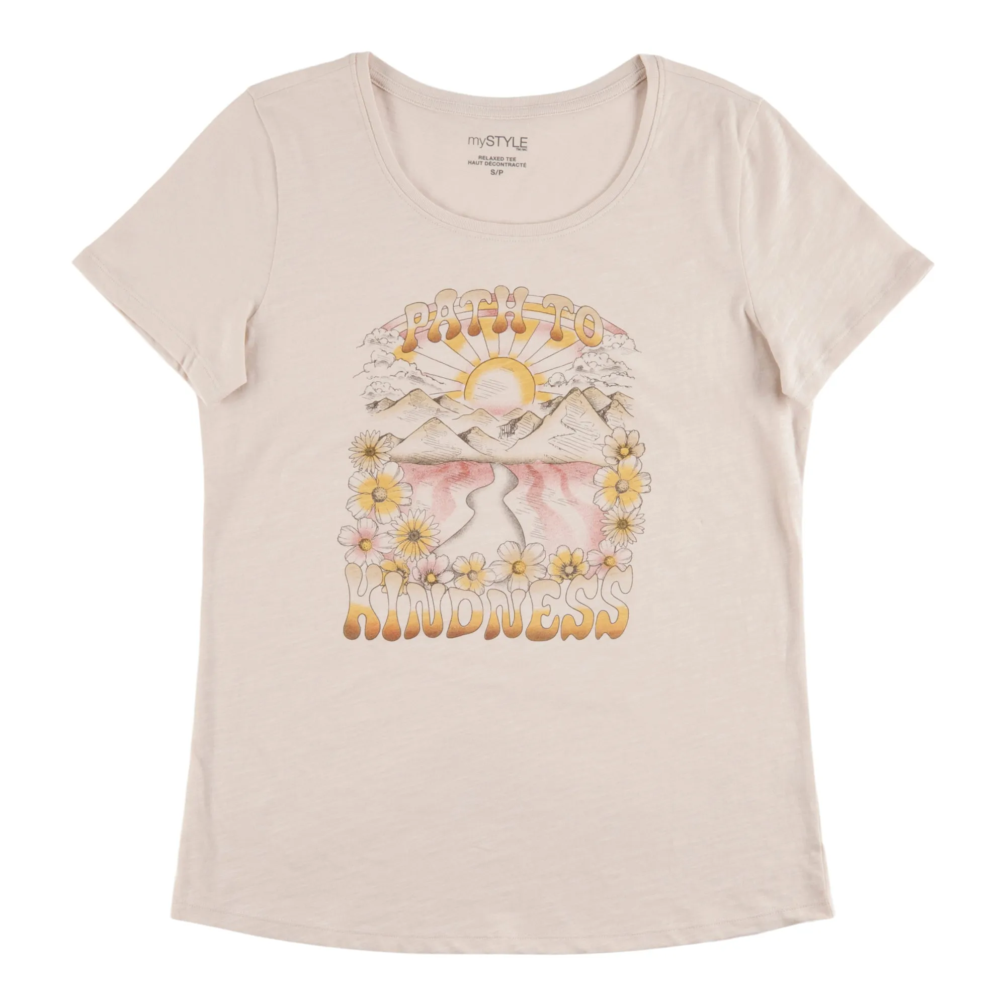 mySTYLE Women's Quest Relaxed Screen Printed Slub T-Shirt sold by Giant Tiger