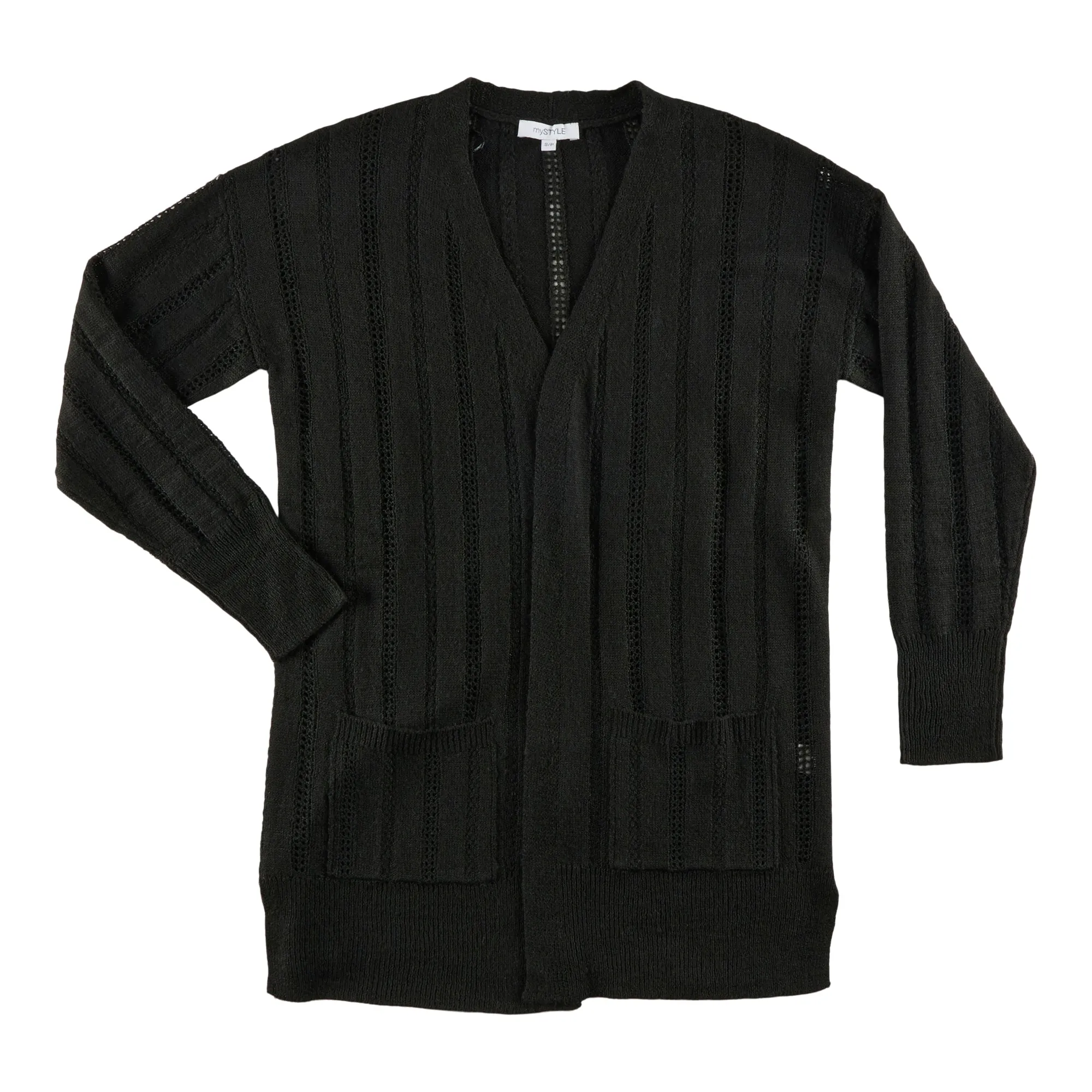 mySTYLE Women's V-Neck Ribbed Cardigan sold by Giant Tiger