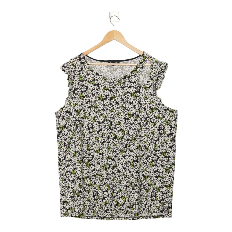 lily morgan Women's Plus Ruffle Cutout Top sold by Giant Tiger