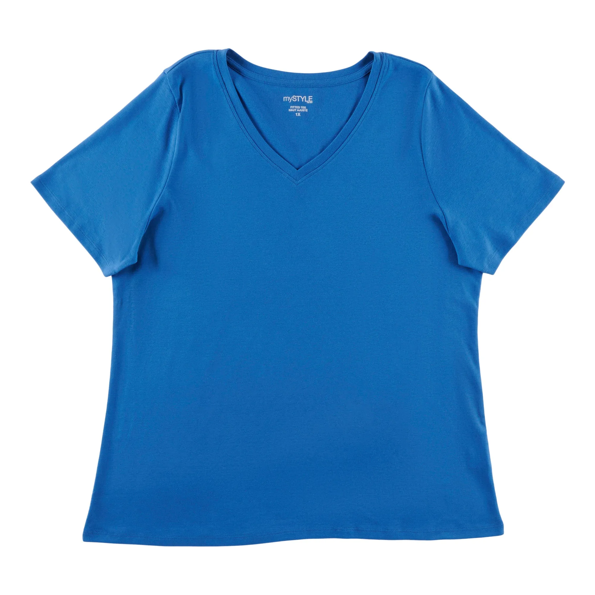mySTYLE Women's Plus V-Neck Fitted T-Shirt sold by Giant Tiger product image thumbnail 2